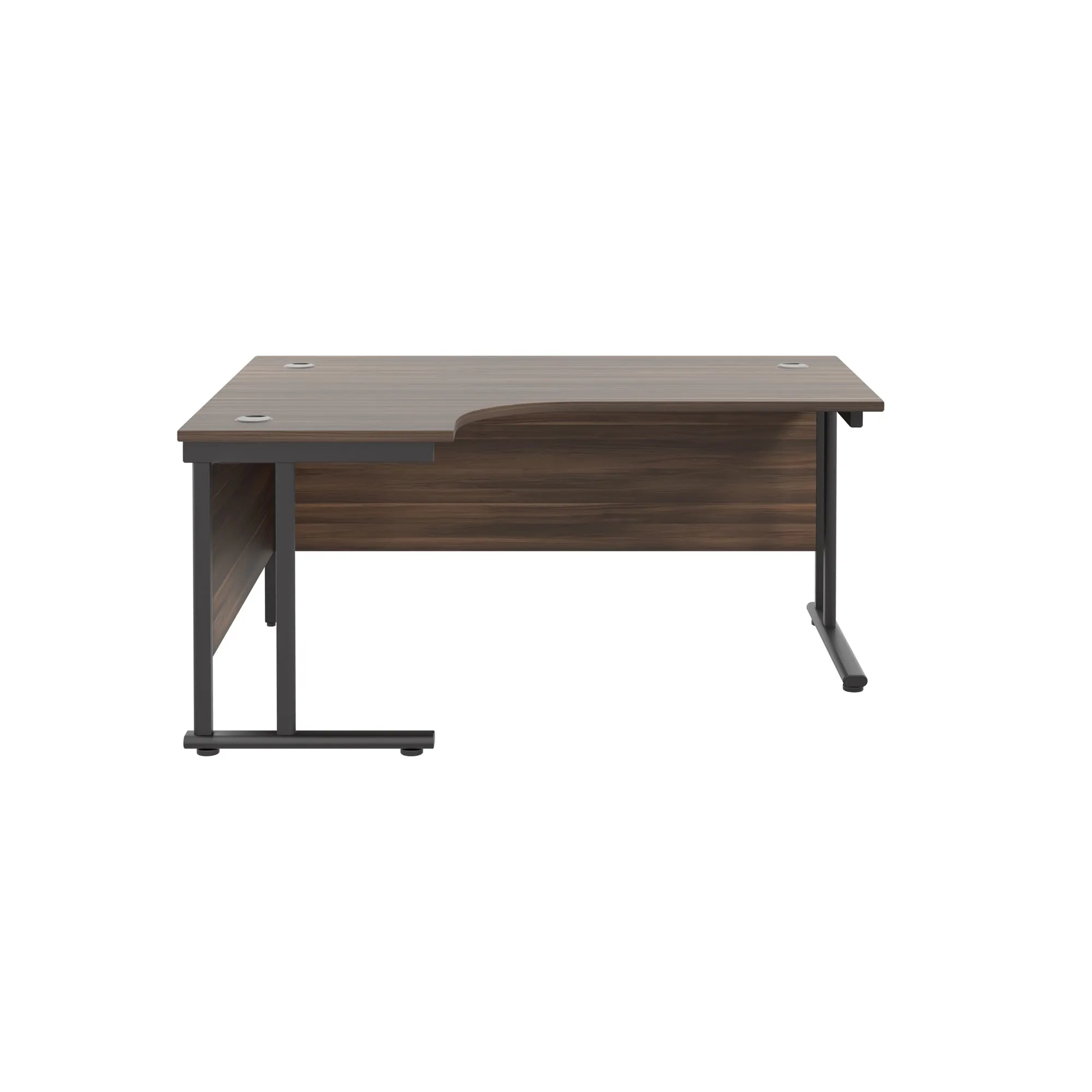 Twin Upright Left Hand 1800mm Crescent Desk
