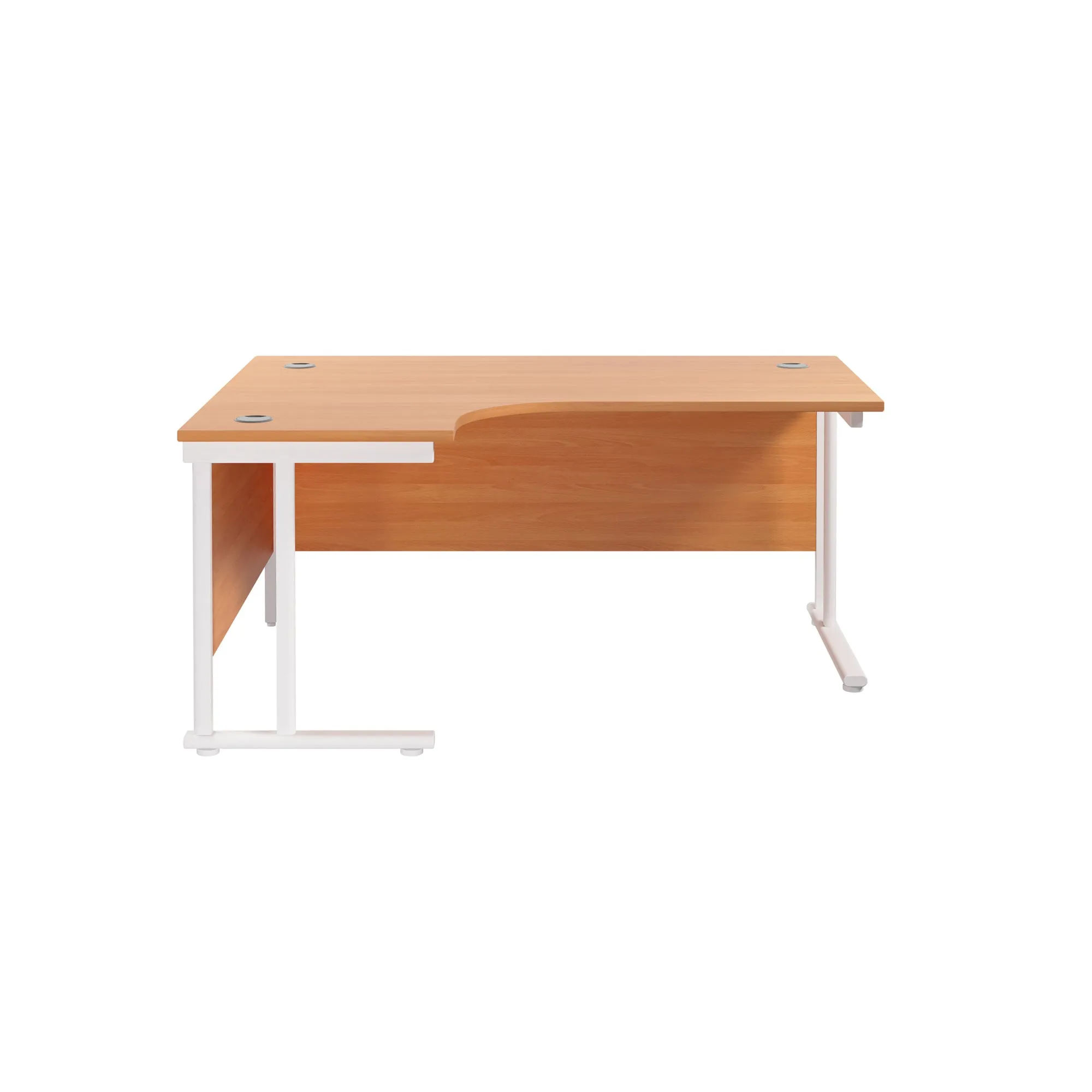 Twin Upright Left Hand 1800mm Crescent Desk