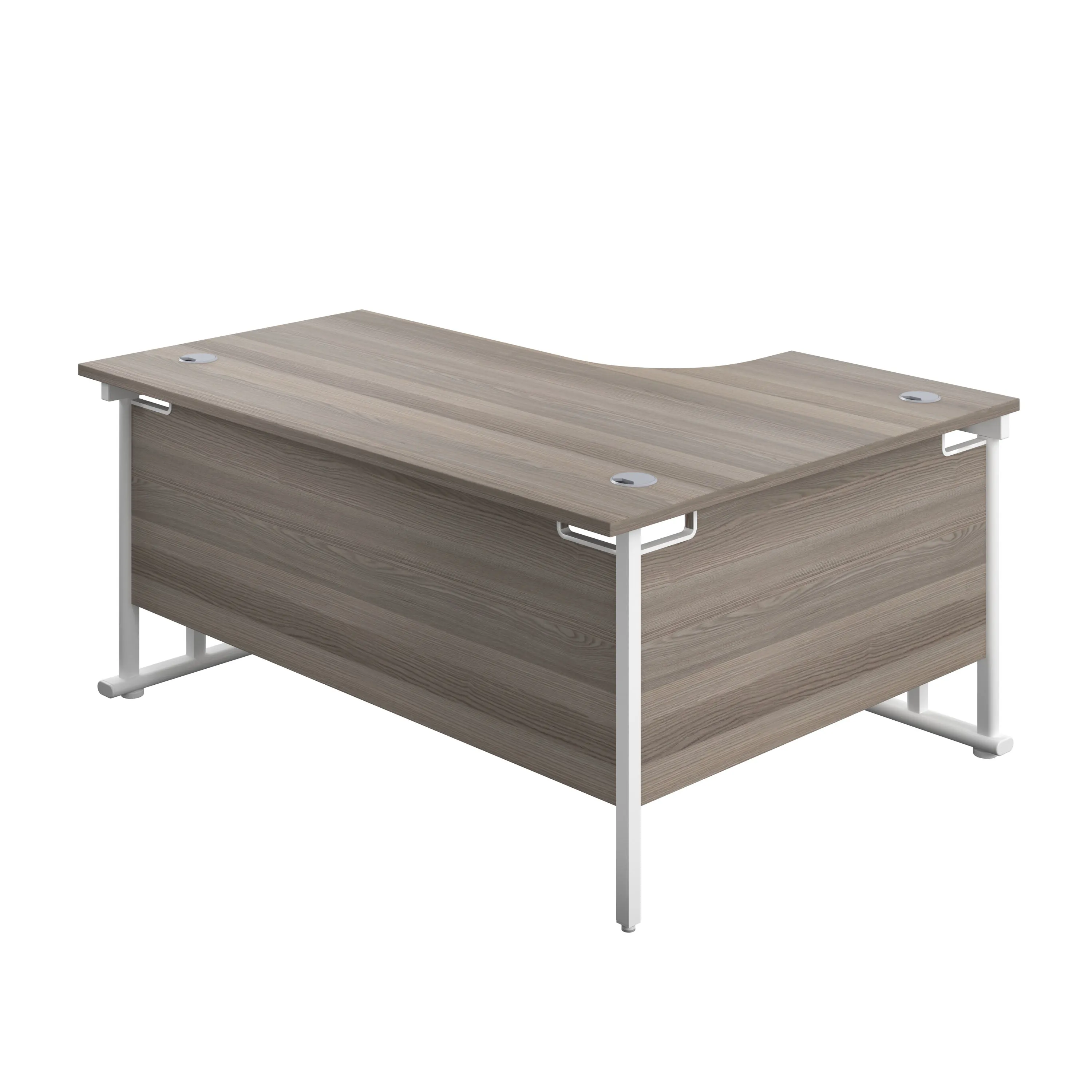 Twin Upright Left Hand 1800mm Crescent Desk