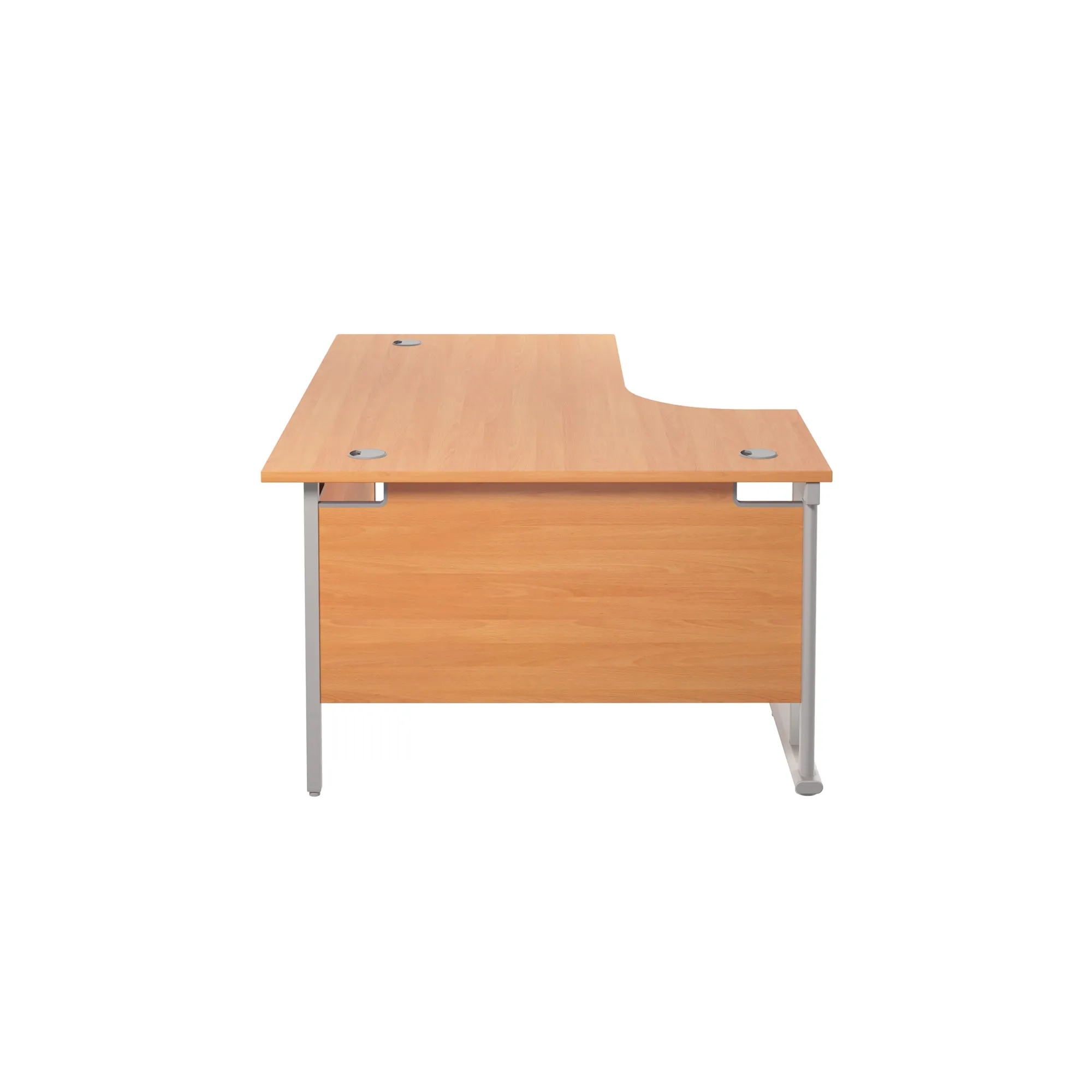 Twin Upright Left Hand 1800mm Crescent Desk