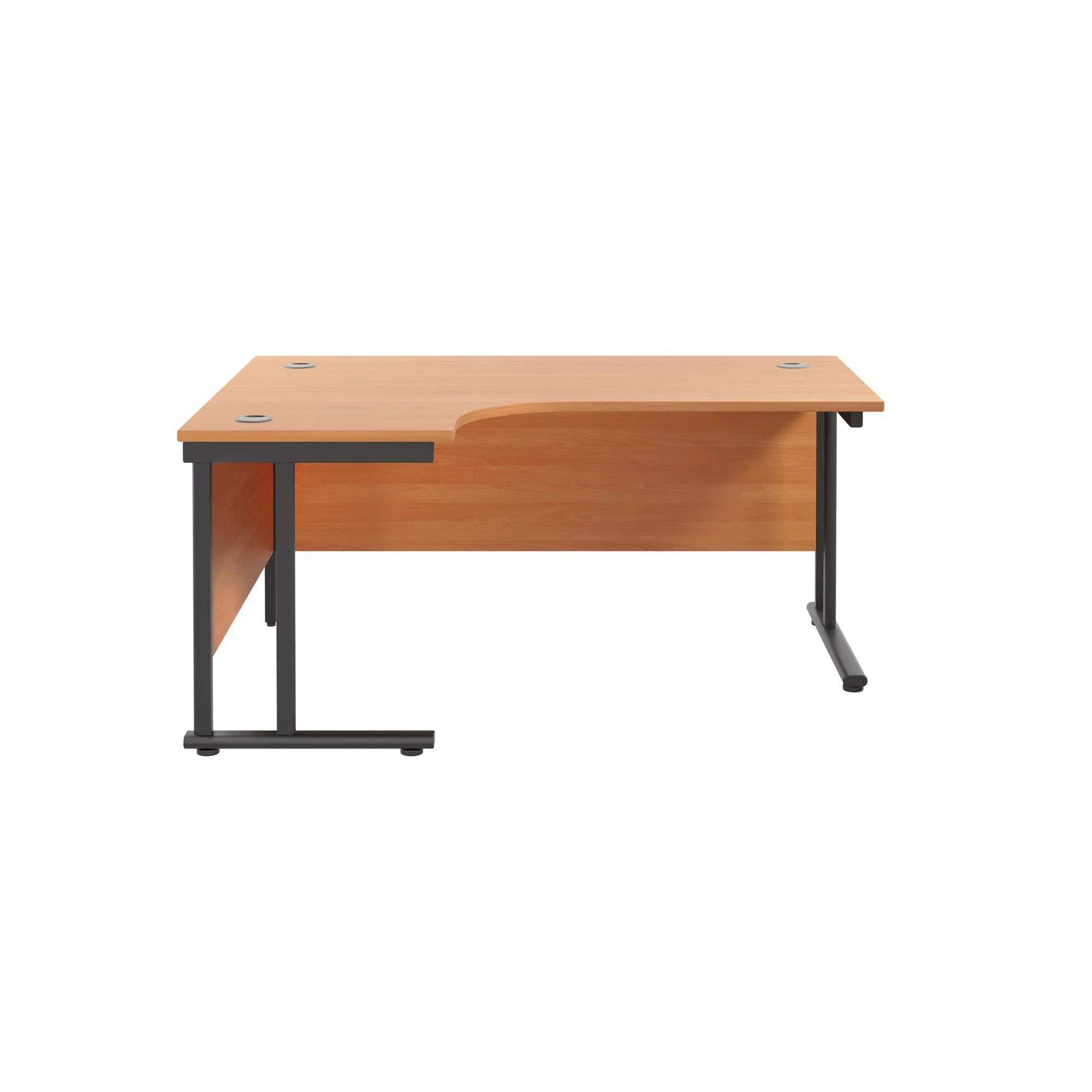 Twin Upright Left Hand 1800mm Crescent Desk