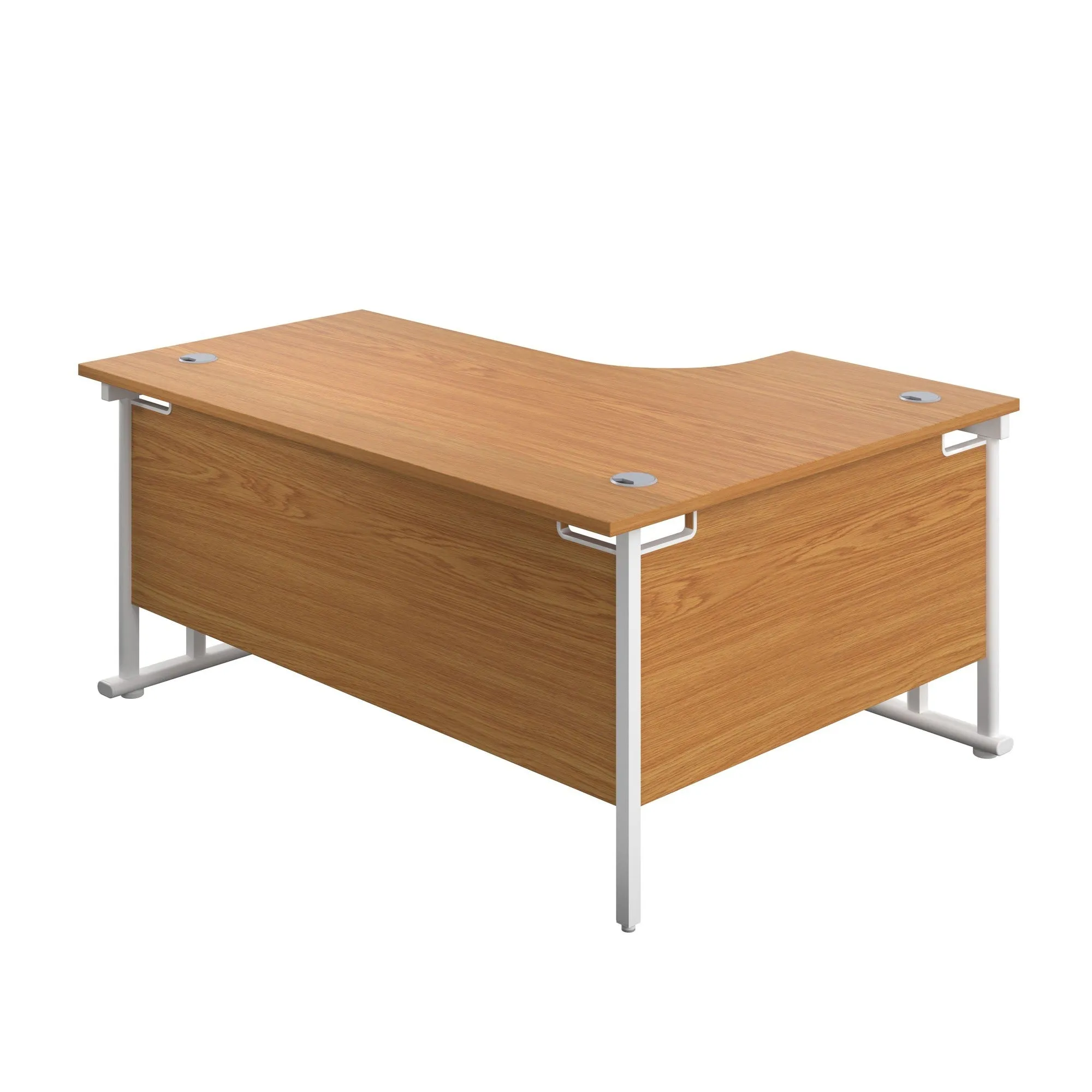 Twin Upright Left Hand 1800mm Crescent Desk