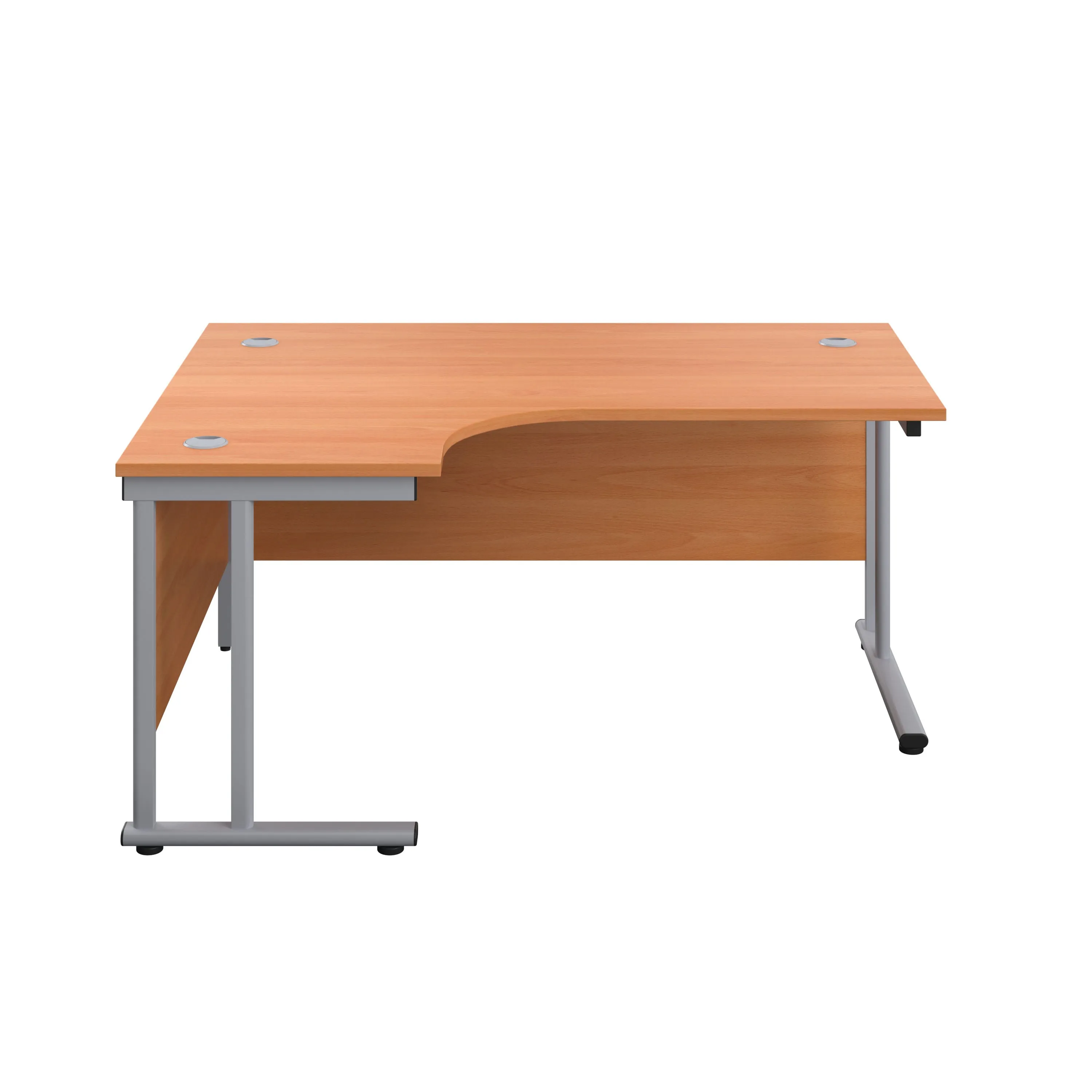 Twin Upright Left Hand 1800mm Crescent Desk
