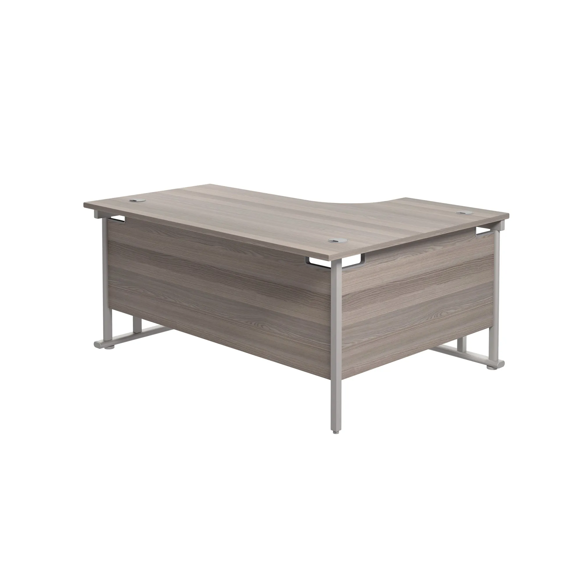Twin Upright Left Hand 1800mm Crescent Desk
