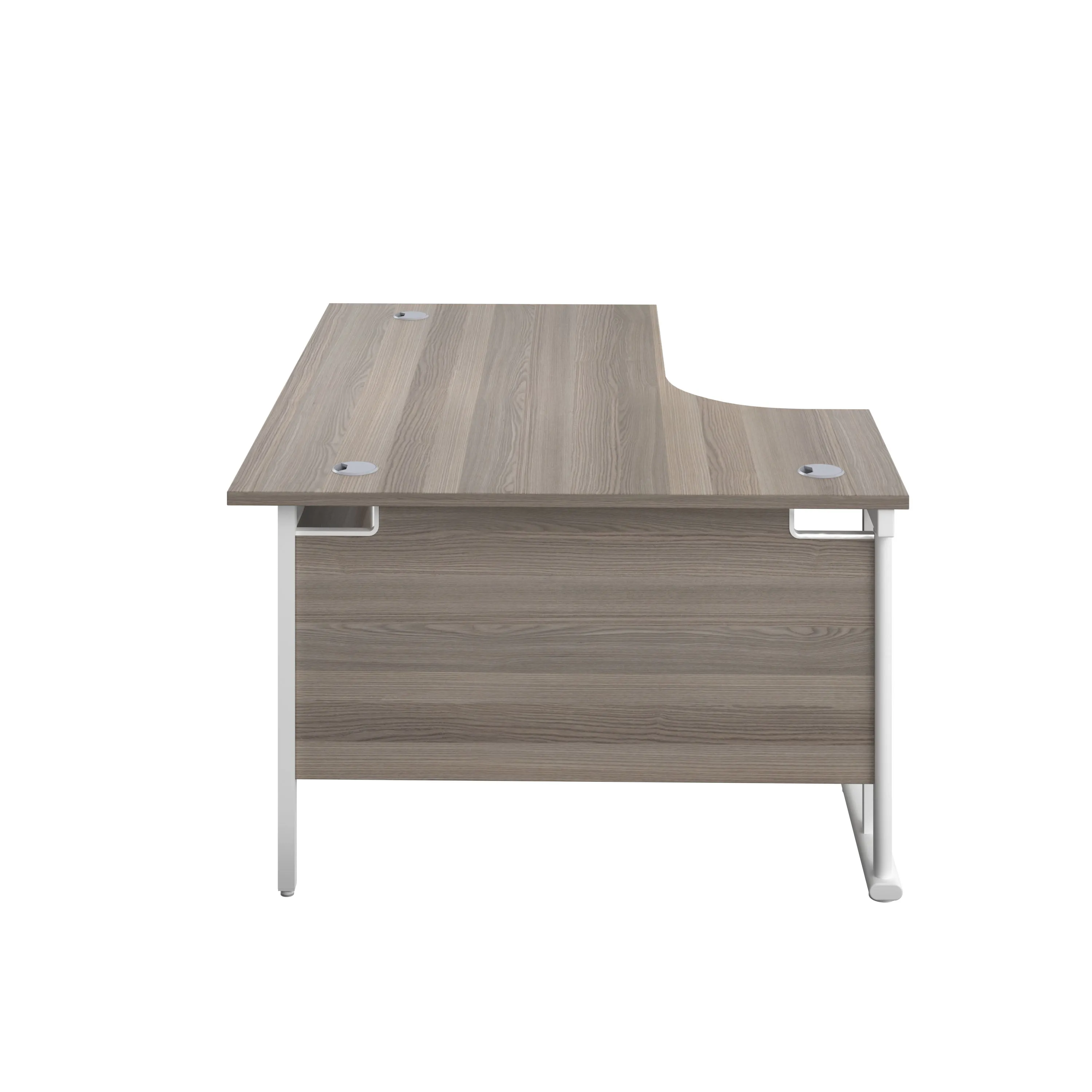 Twin Upright Left Hand 1800mm Crescent Desk