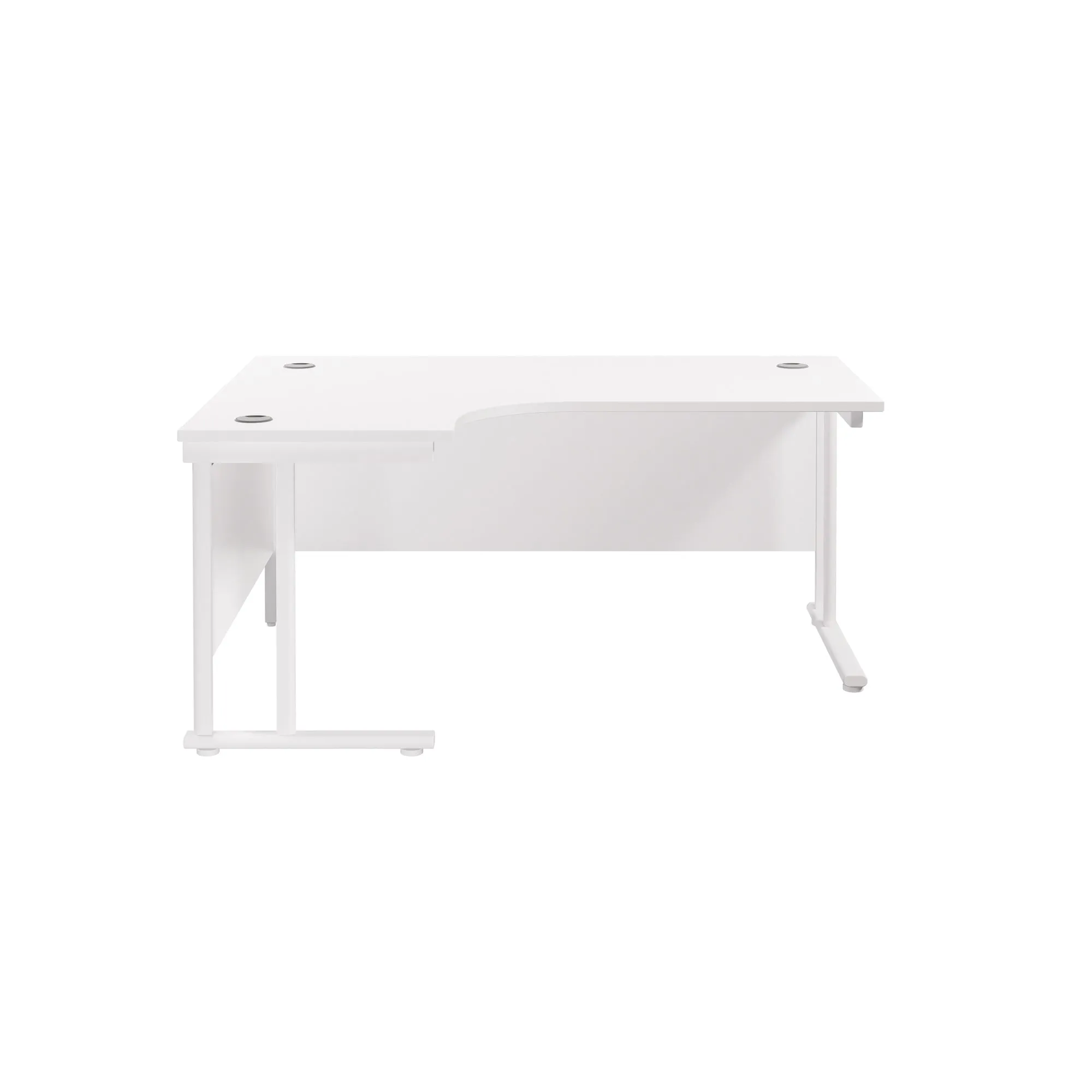 Twin Upright Left Hand 1800mm Crescent Desk