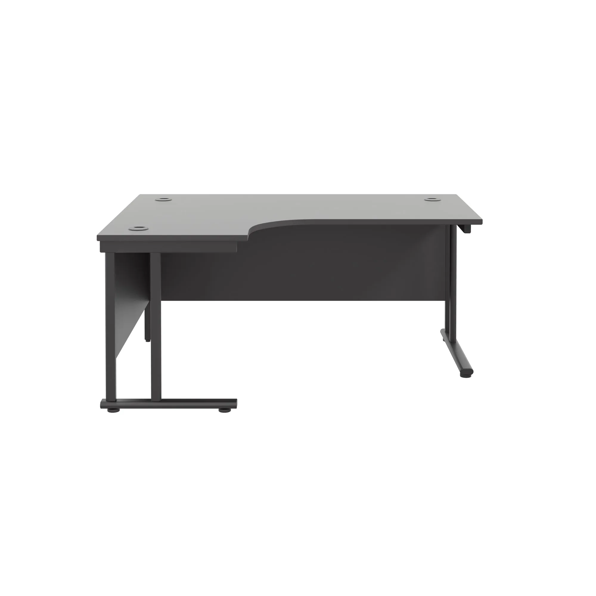 Twin Upright Left Hand 1800mm Crescent Desk