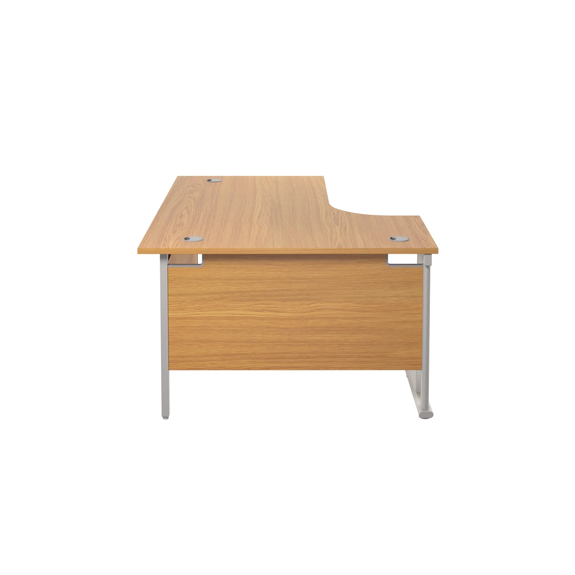 Twin Upright Left Hand 1800mm Crescent Desk