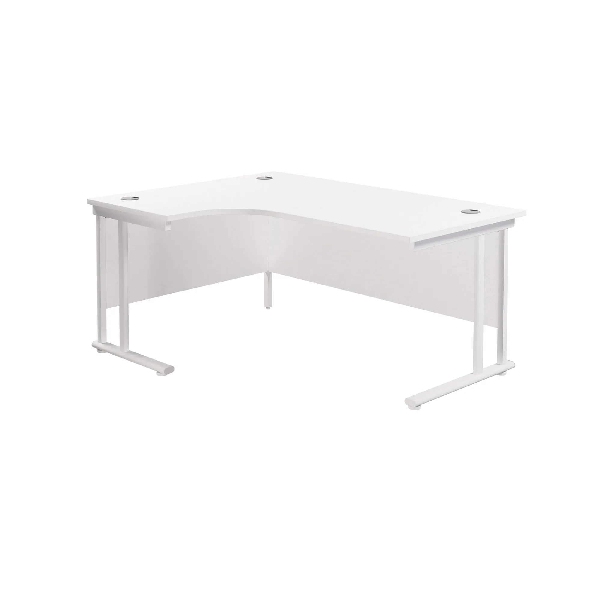 Twin Upright Left Hand 1800mm Crescent Desk