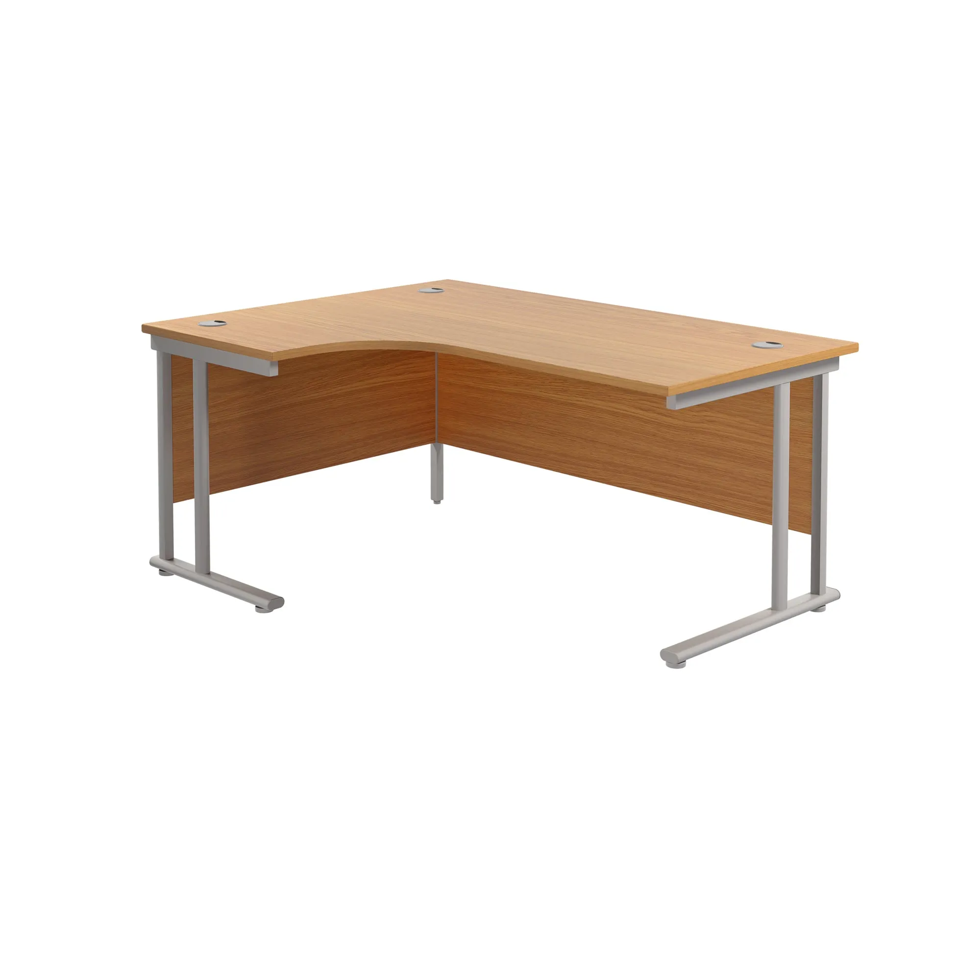 Twin Upright Left Hand 1800mm Crescent Desk