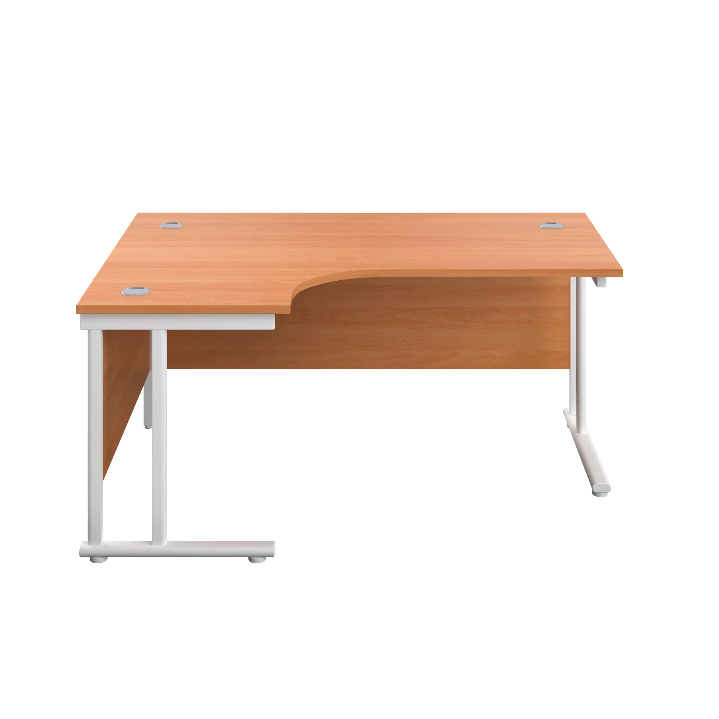 Twin Upright Left Hand 1800mm Crescent Desk