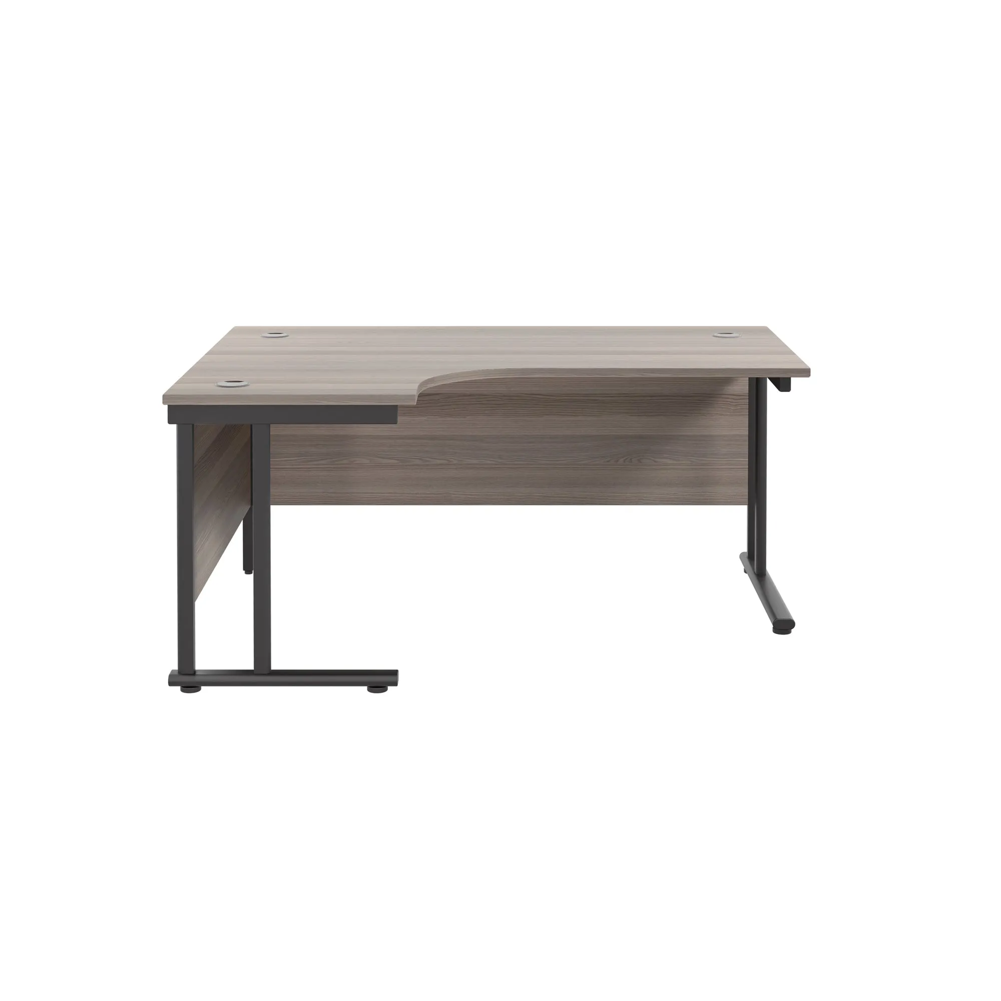 Twin Upright Left Hand 1800mm Crescent Desk