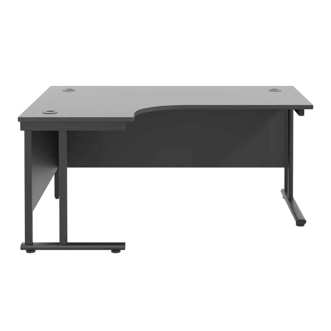 Twin Upright Left Hand 1800mm Crescent Desk