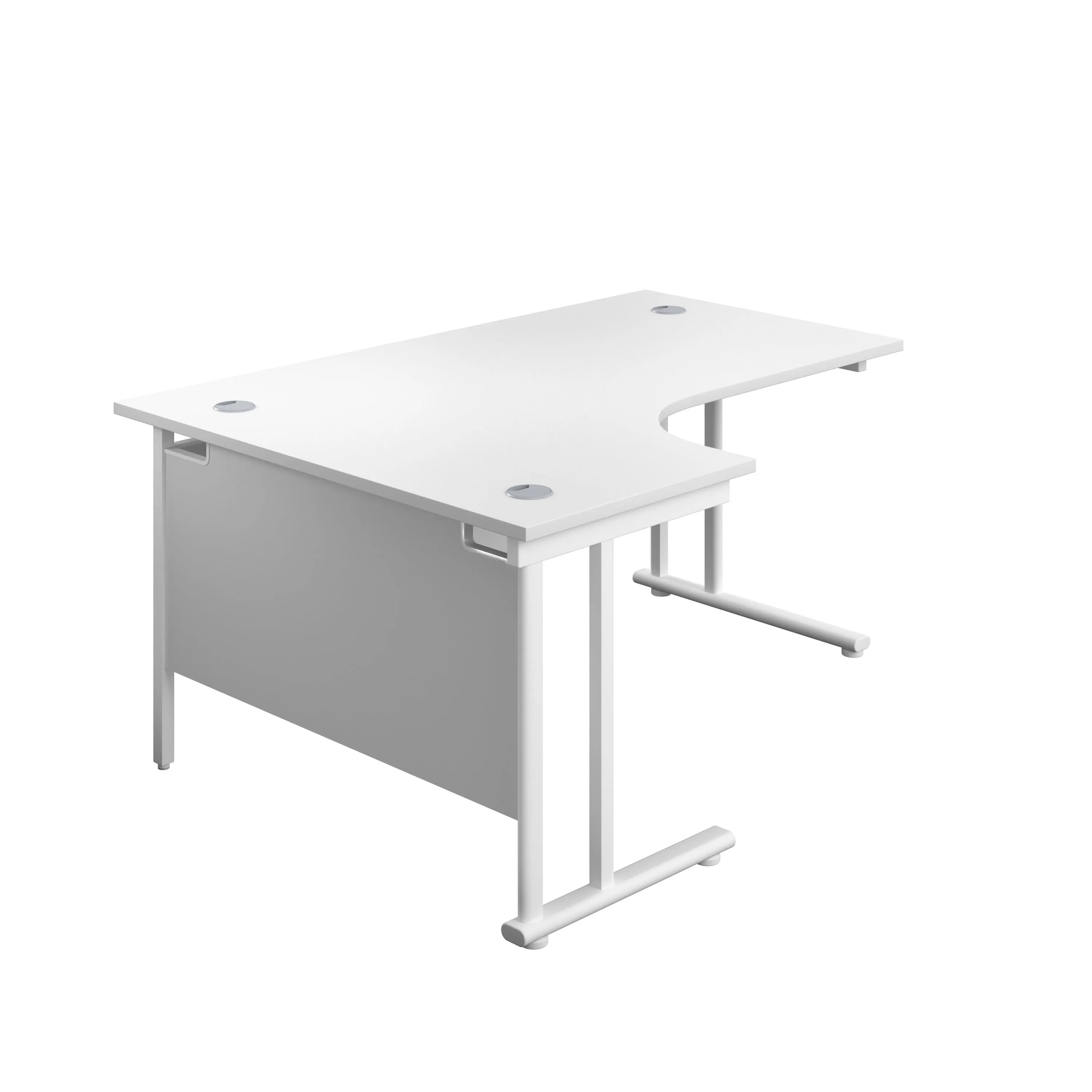 Twin Upright Left Hand 1800mm Crescent Desk