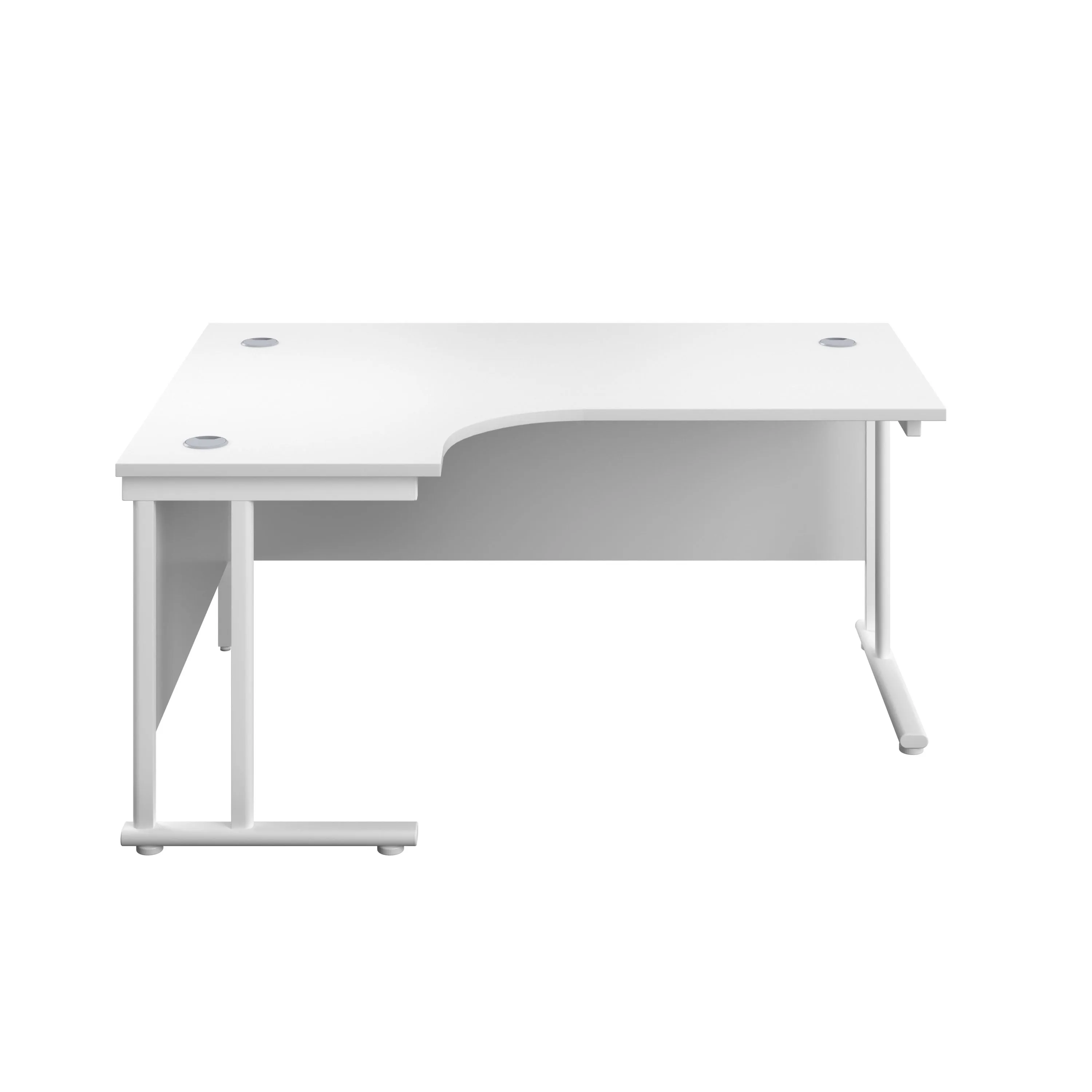 Twin Upright Left Hand 1800mm Crescent Desk