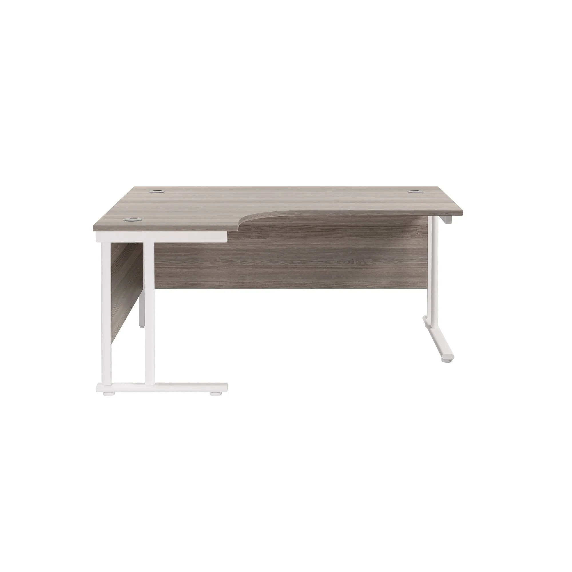Twin Upright Left Hand 1800mm Crescent Desk