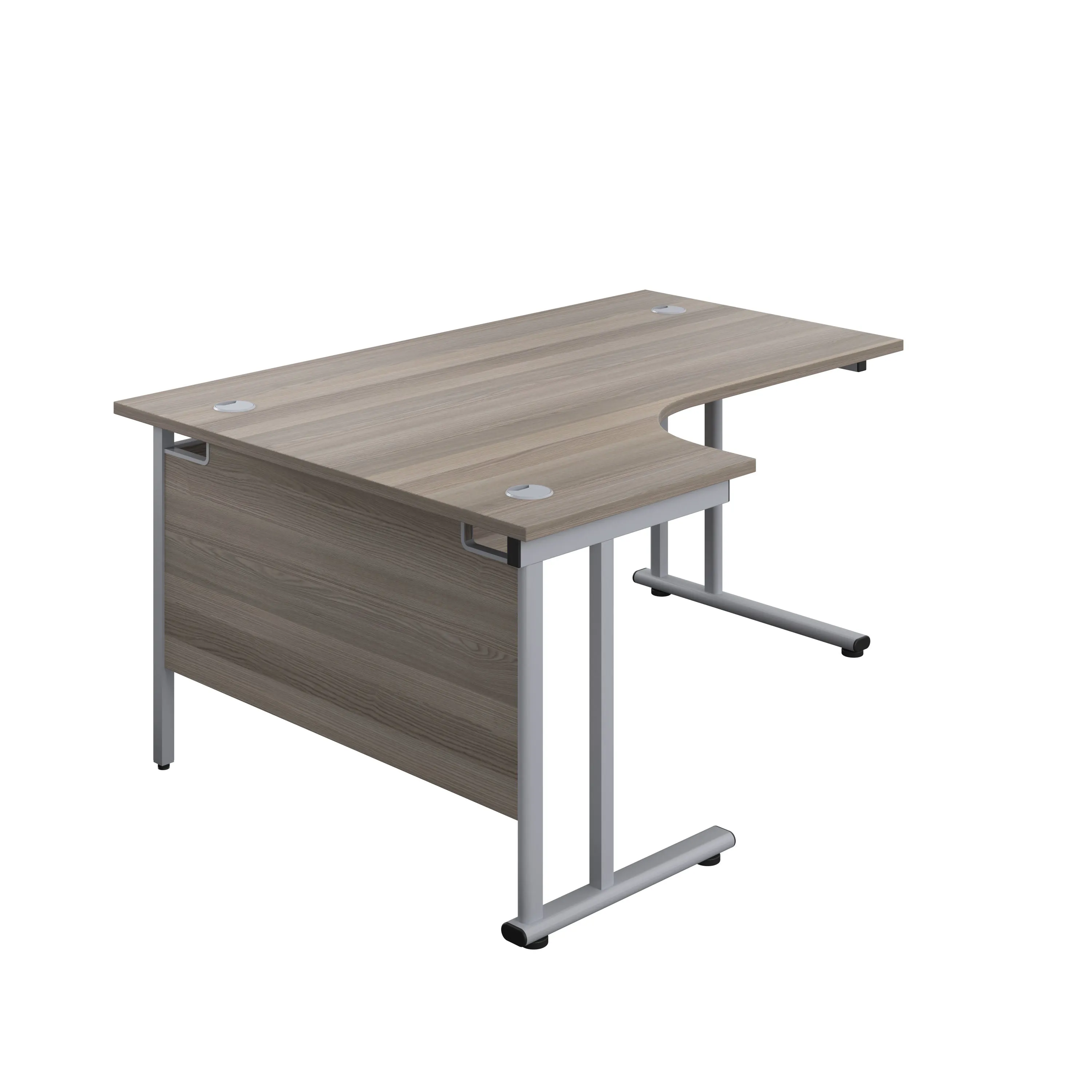 Twin Upright Left Hand 1800mm Crescent Desk