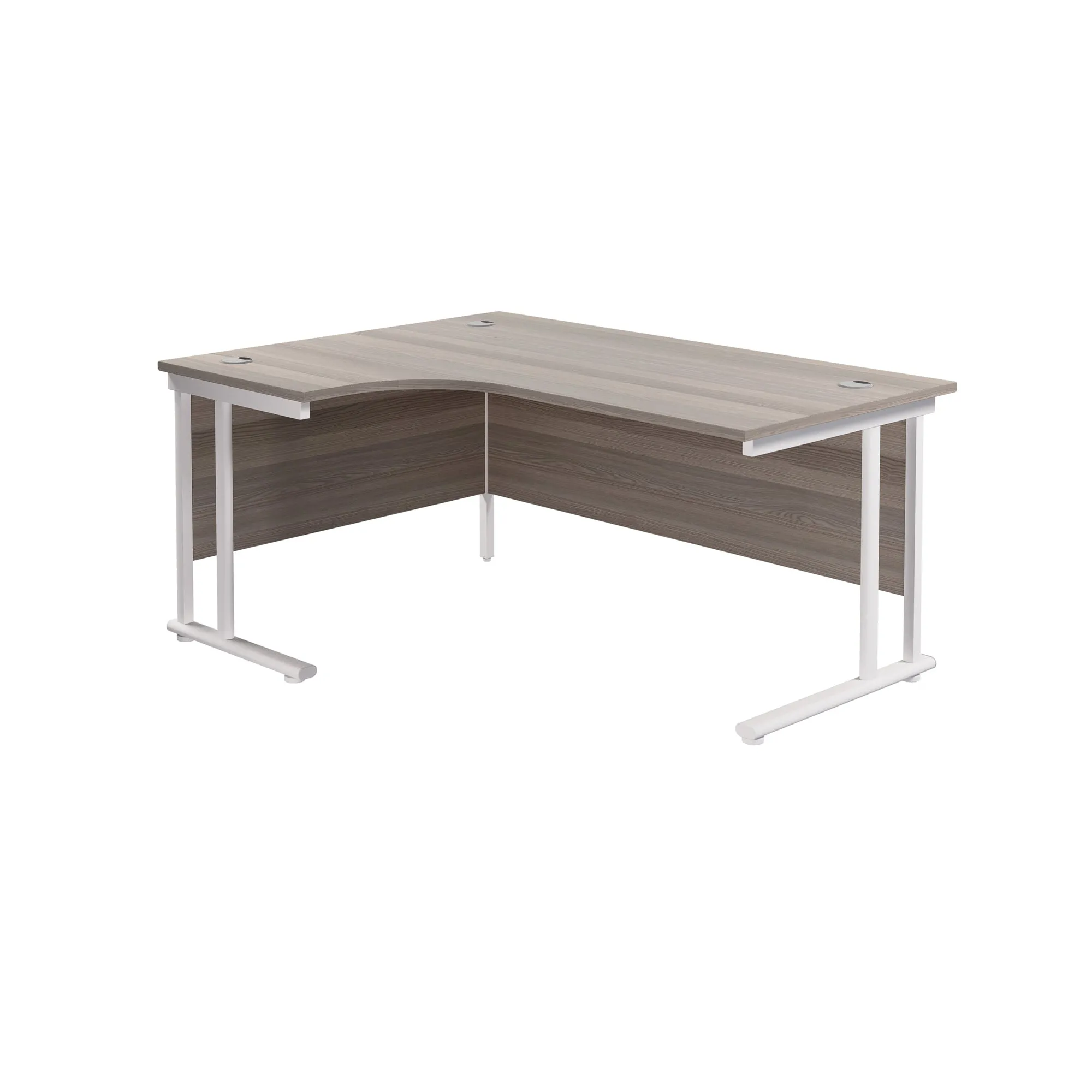 Twin Upright Left Hand 1800mm Crescent Desk