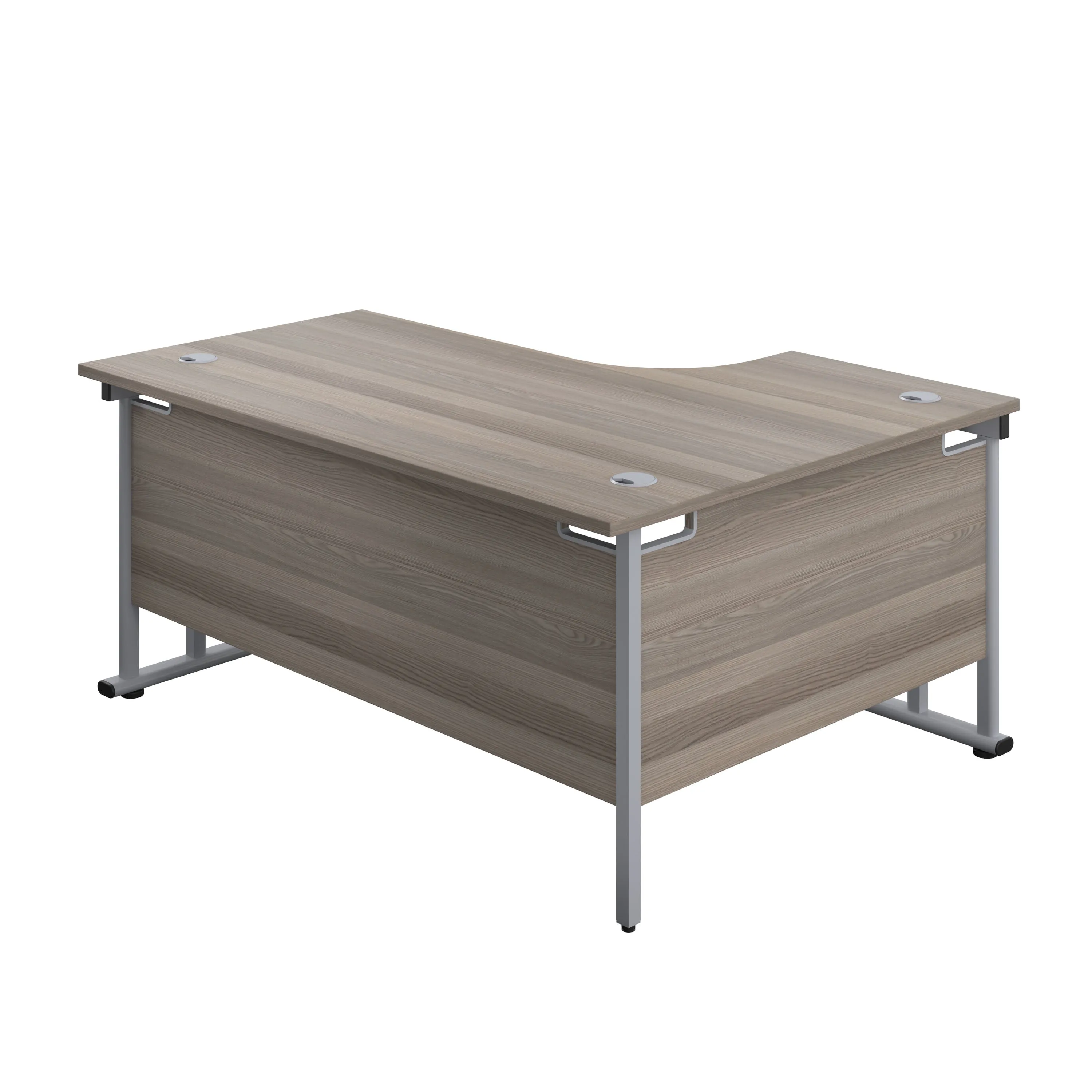 Twin Upright Left Hand 1800mm Crescent Desk