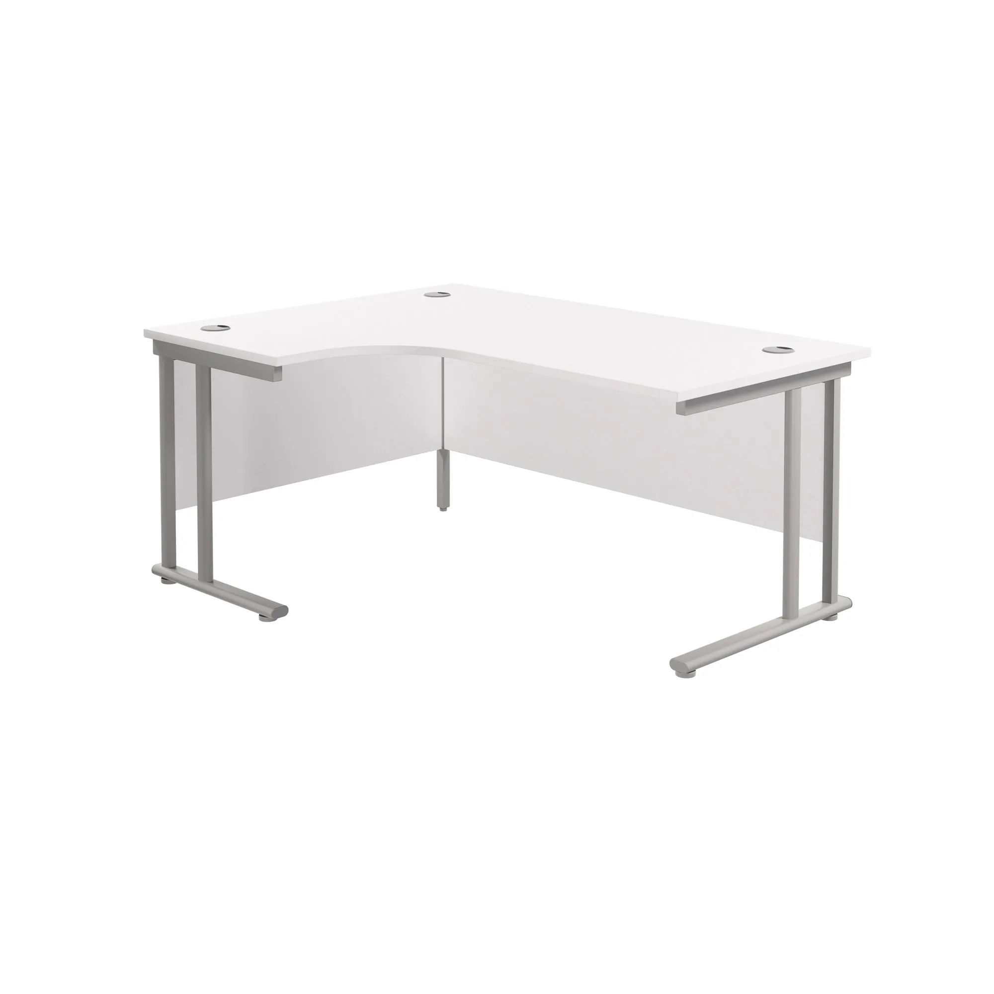 Twin Upright Left Hand 1800mm Crescent Desk
