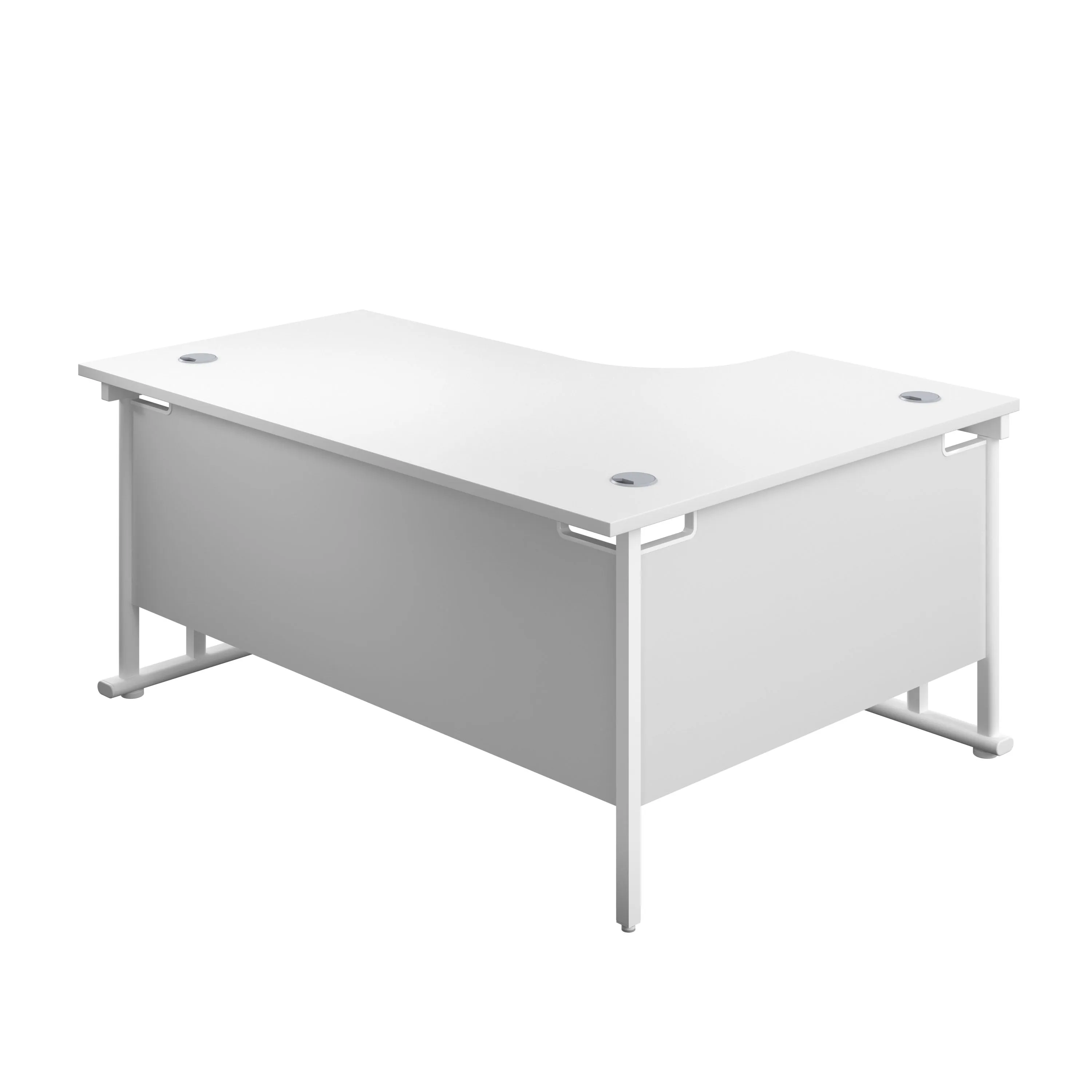 Twin Upright Left Hand 1800mm Crescent Desk