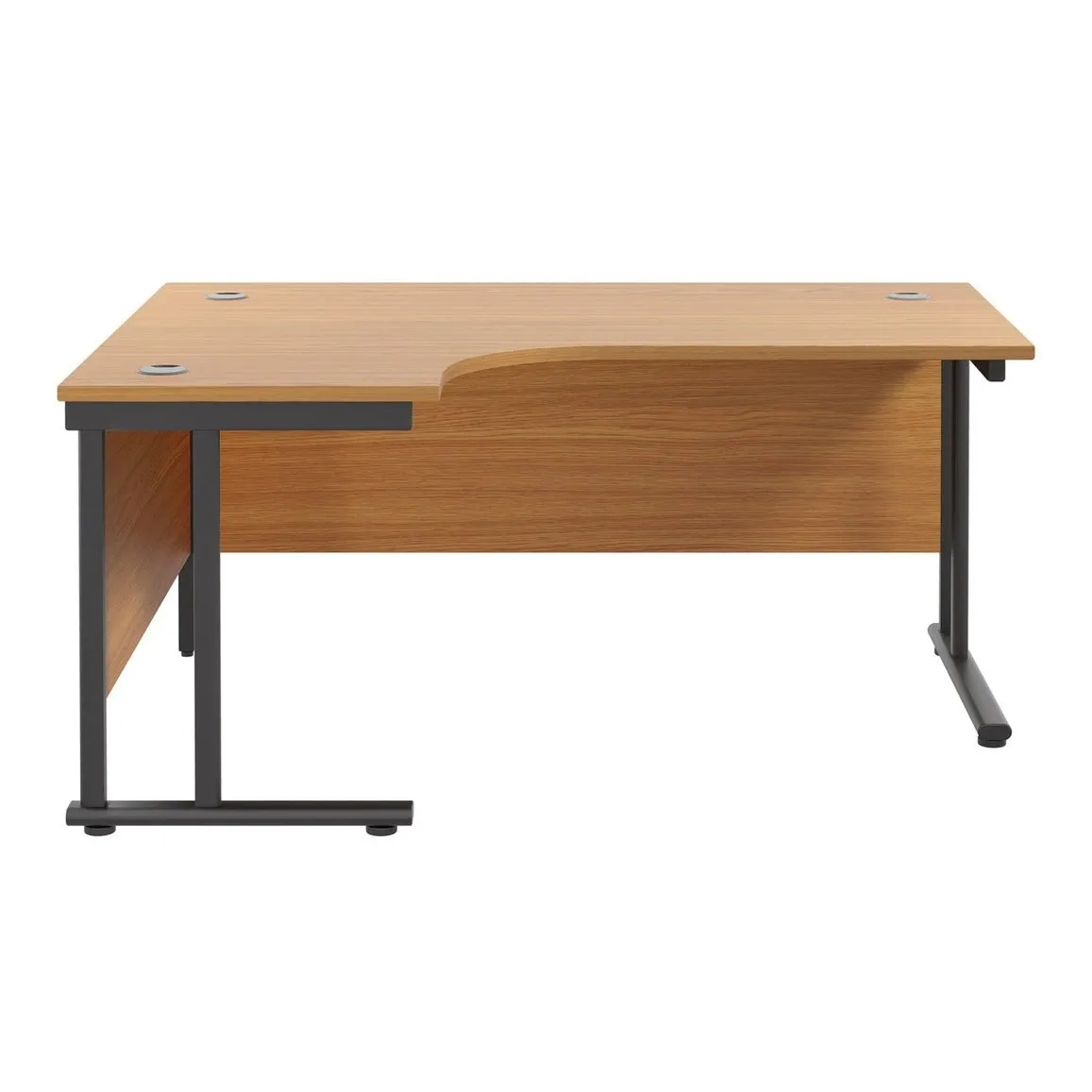Twin Upright Left Hand 1800mm Crescent Desk