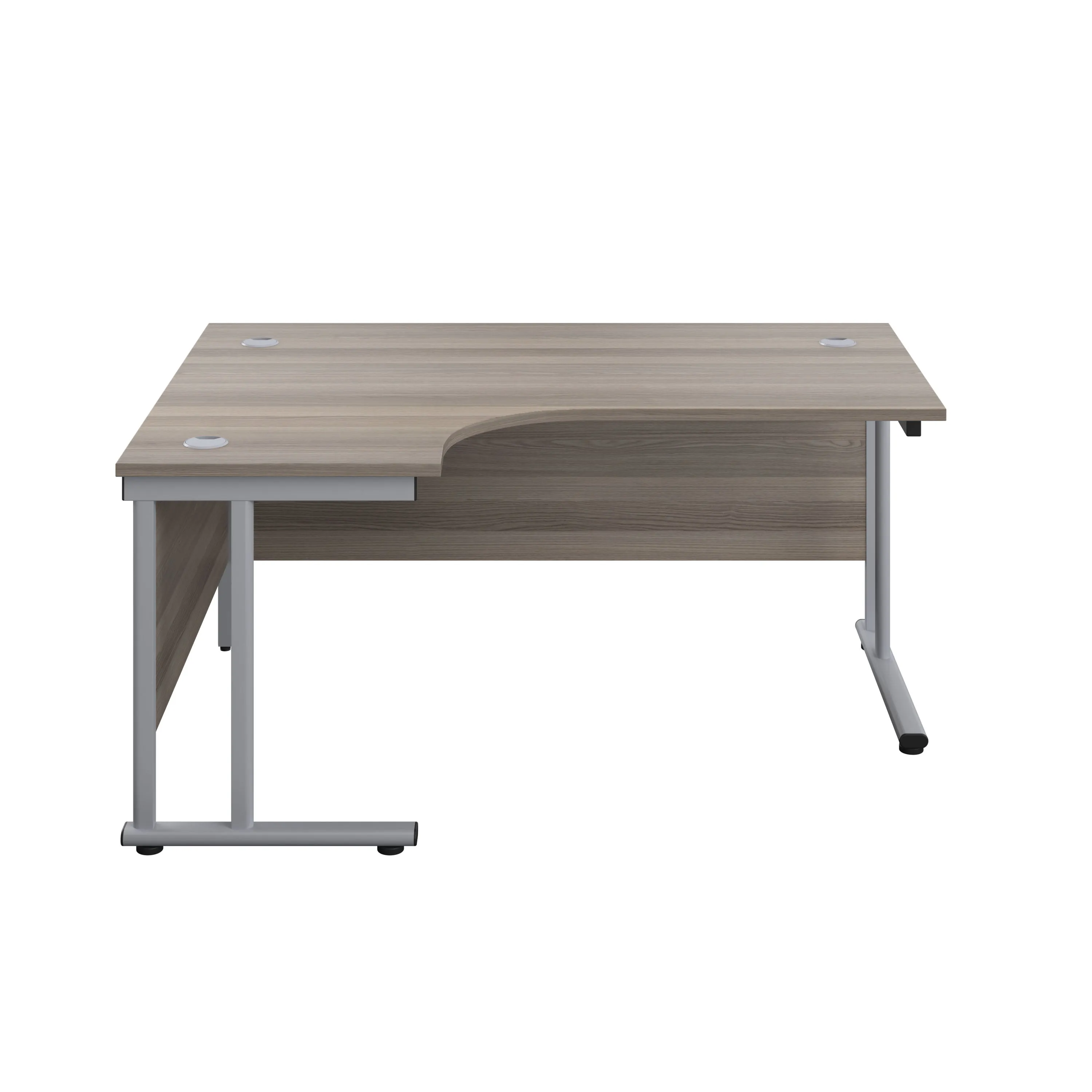 Twin Upright Left Hand 1800mm Crescent Desk