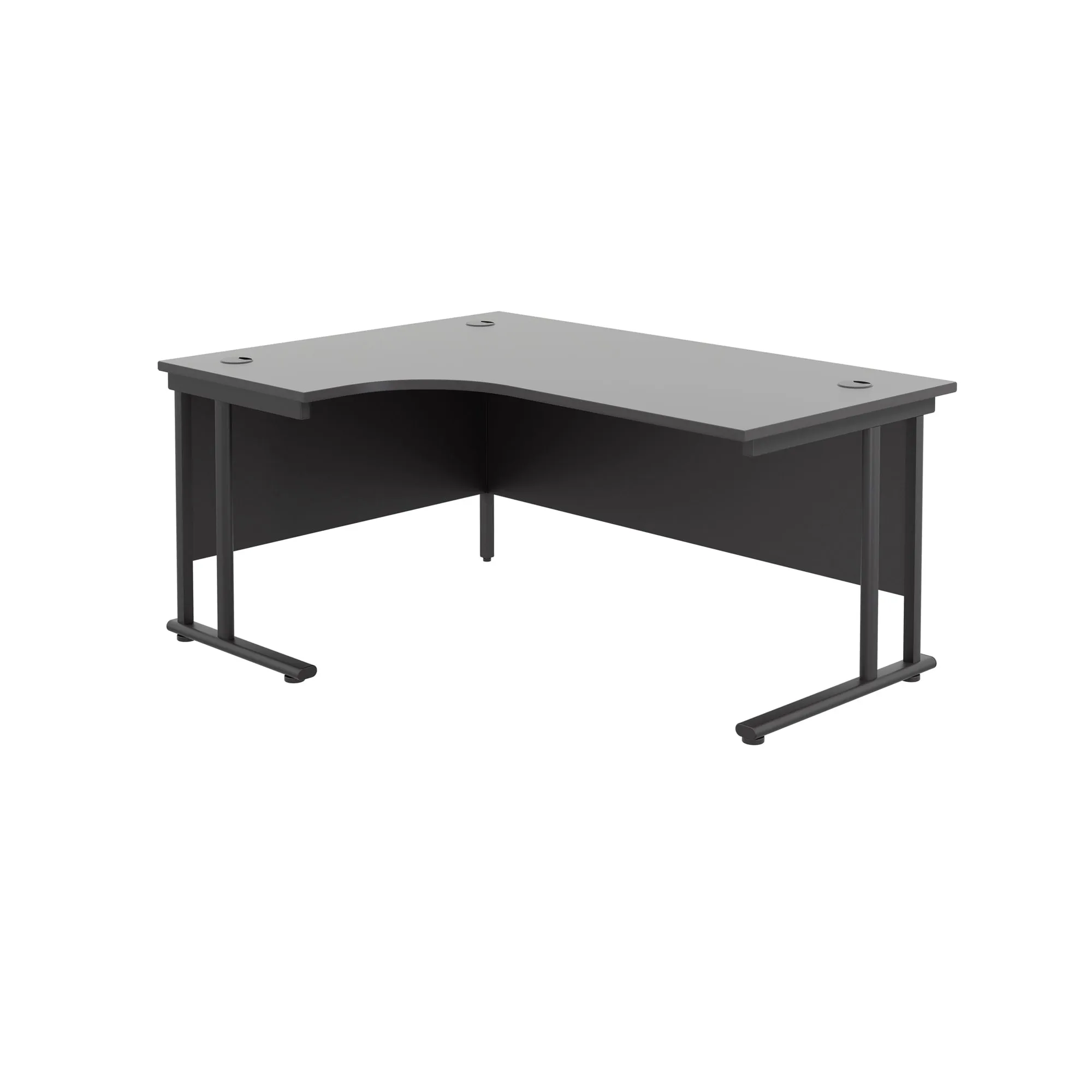 Twin Upright Left Hand 1800mm Crescent Desk