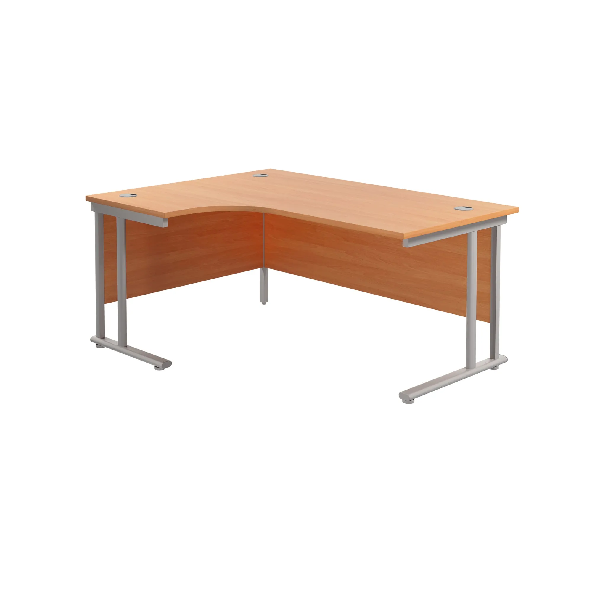 Twin Upright Left Hand 1800mm Crescent Desk