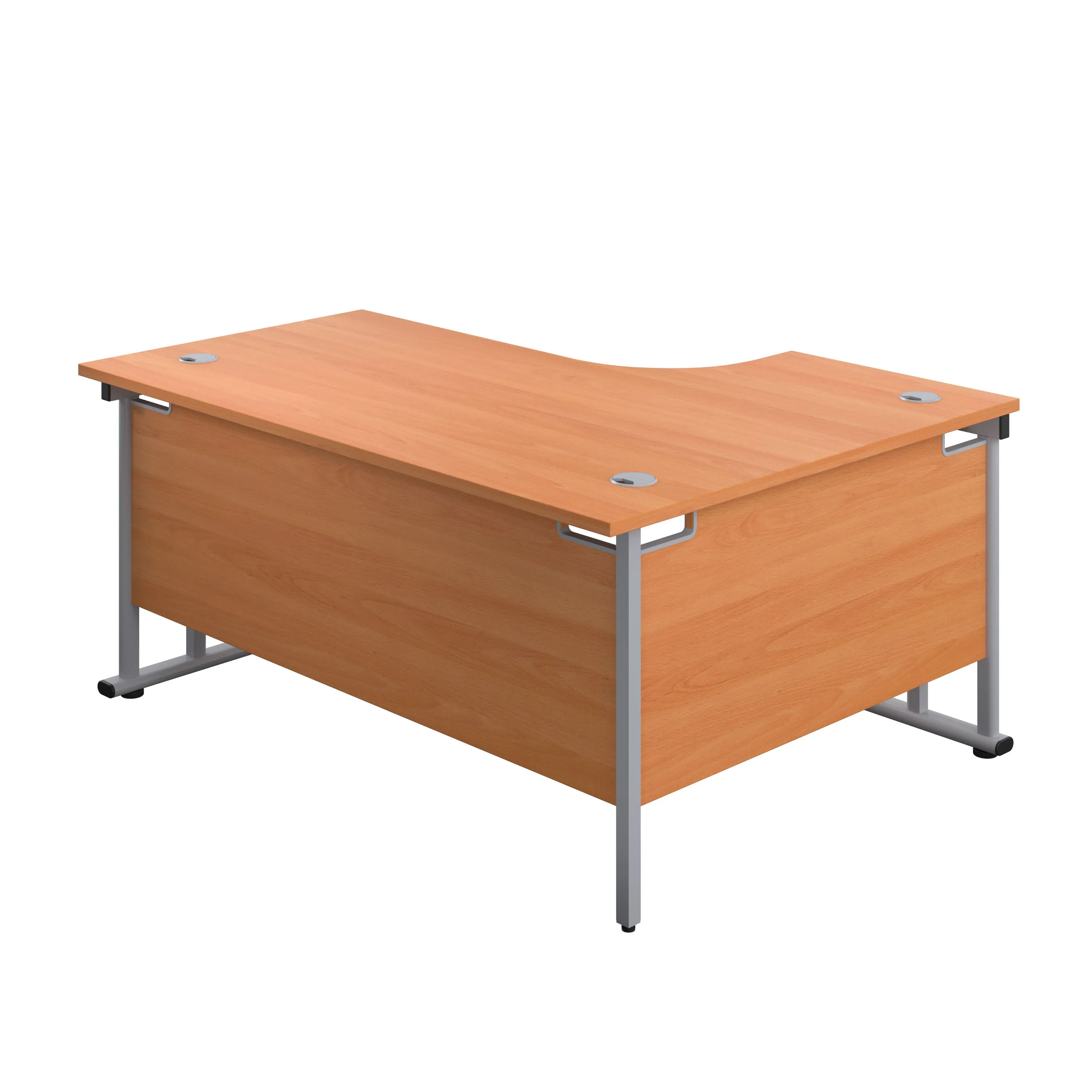 Twin Upright Left Hand 1800mm Crescent Desk
