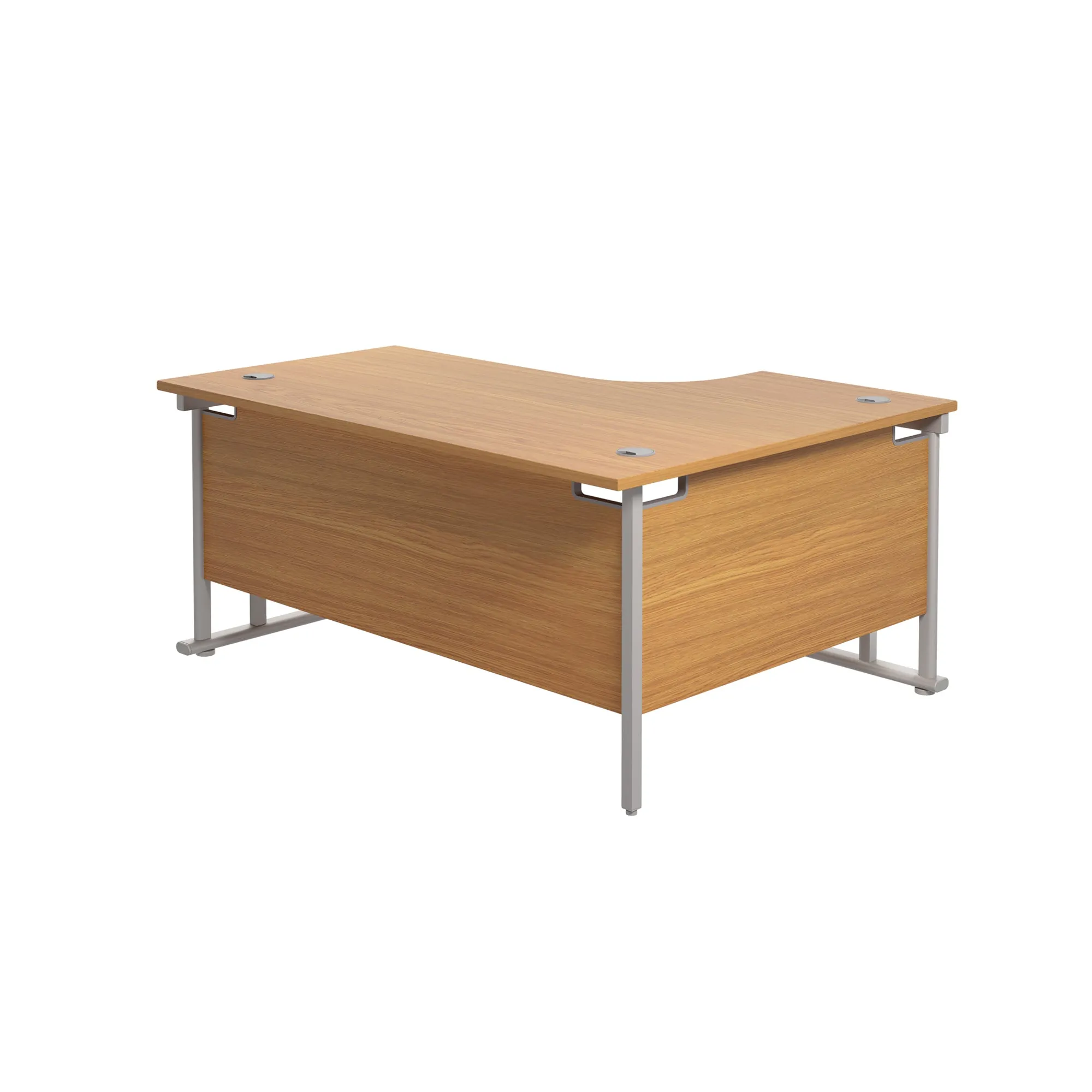Twin Upright Left Hand 1800mm Crescent Desk