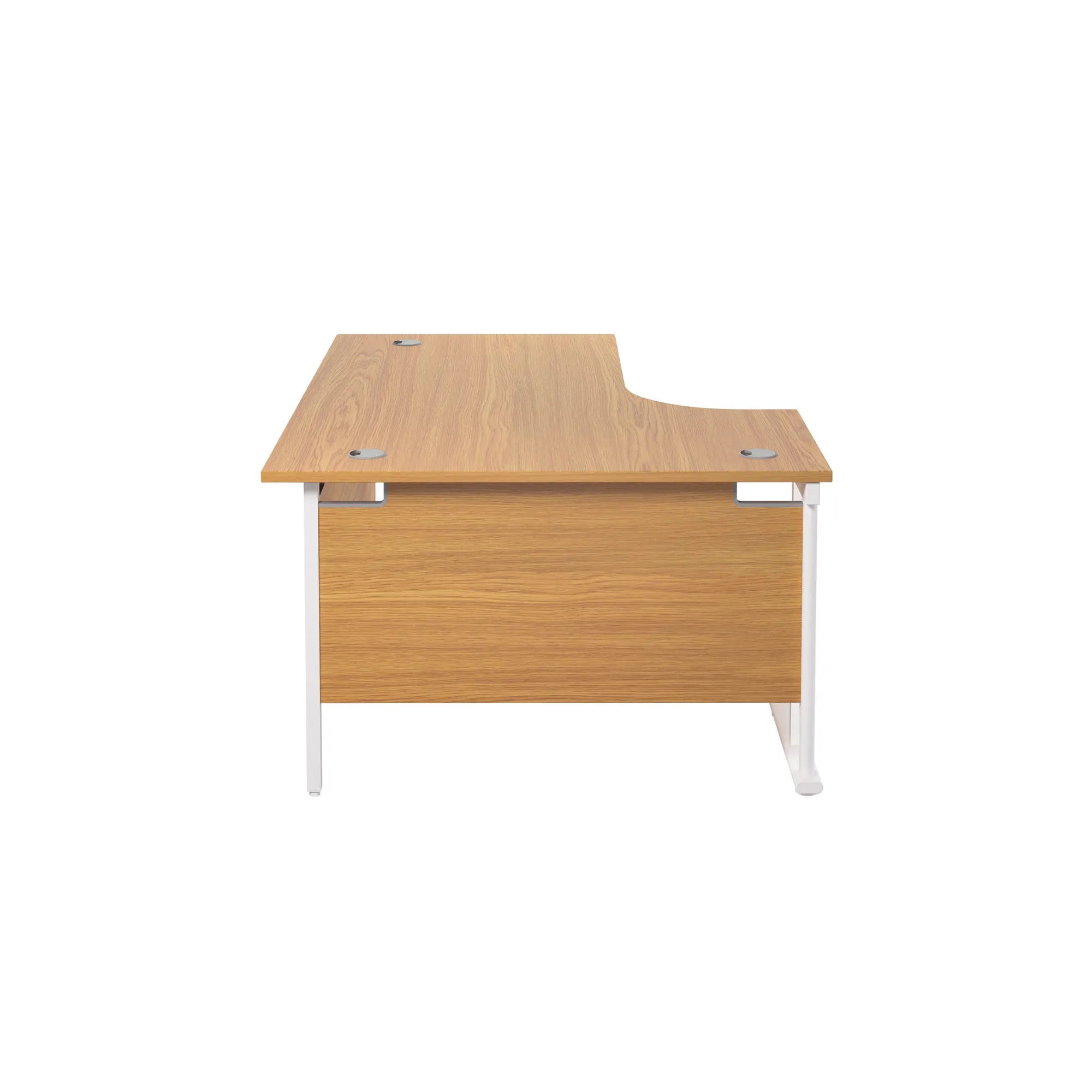 Twin Upright Left Hand 1800mm Crescent Desk