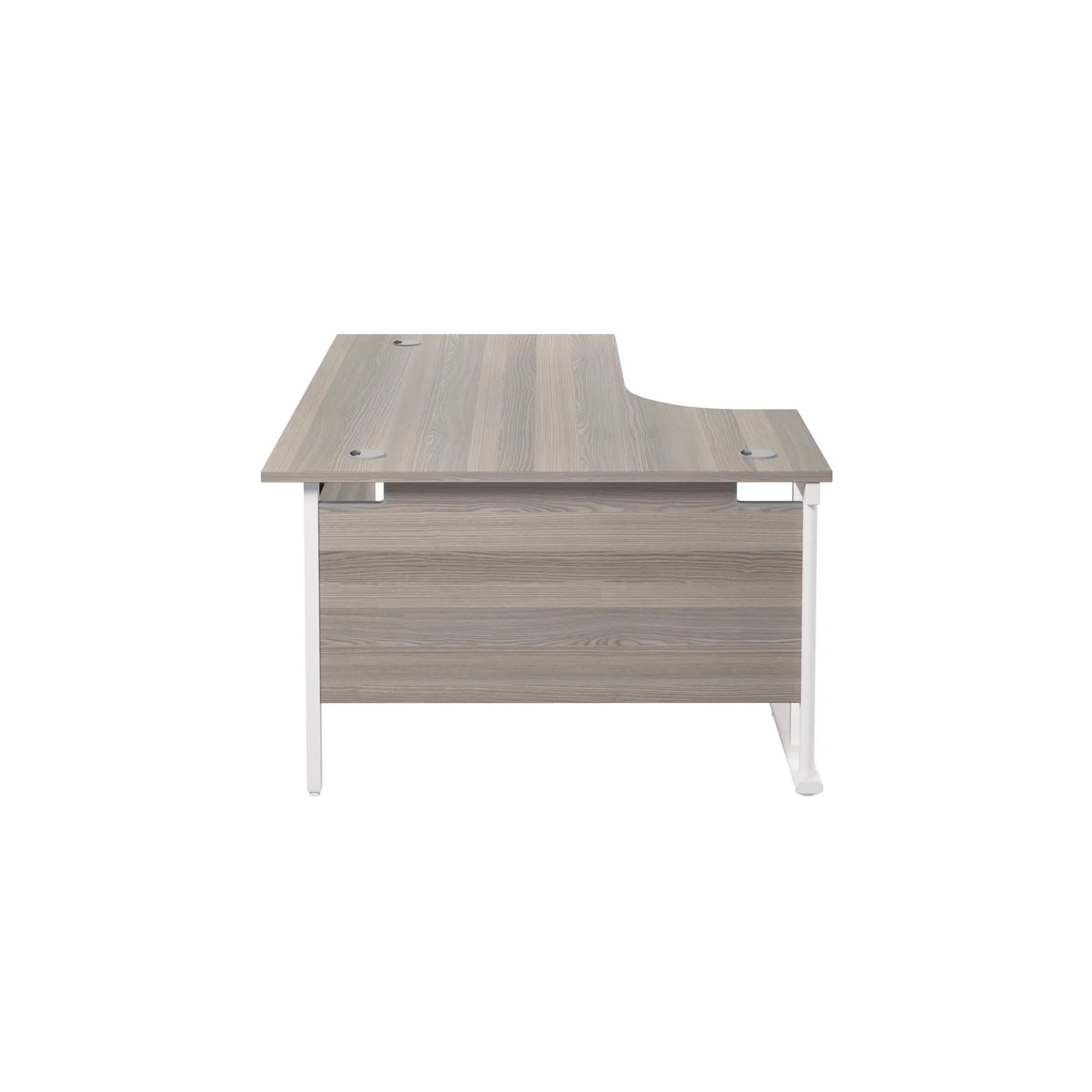 Twin Upright Left Hand 1800mm Crescent Desk