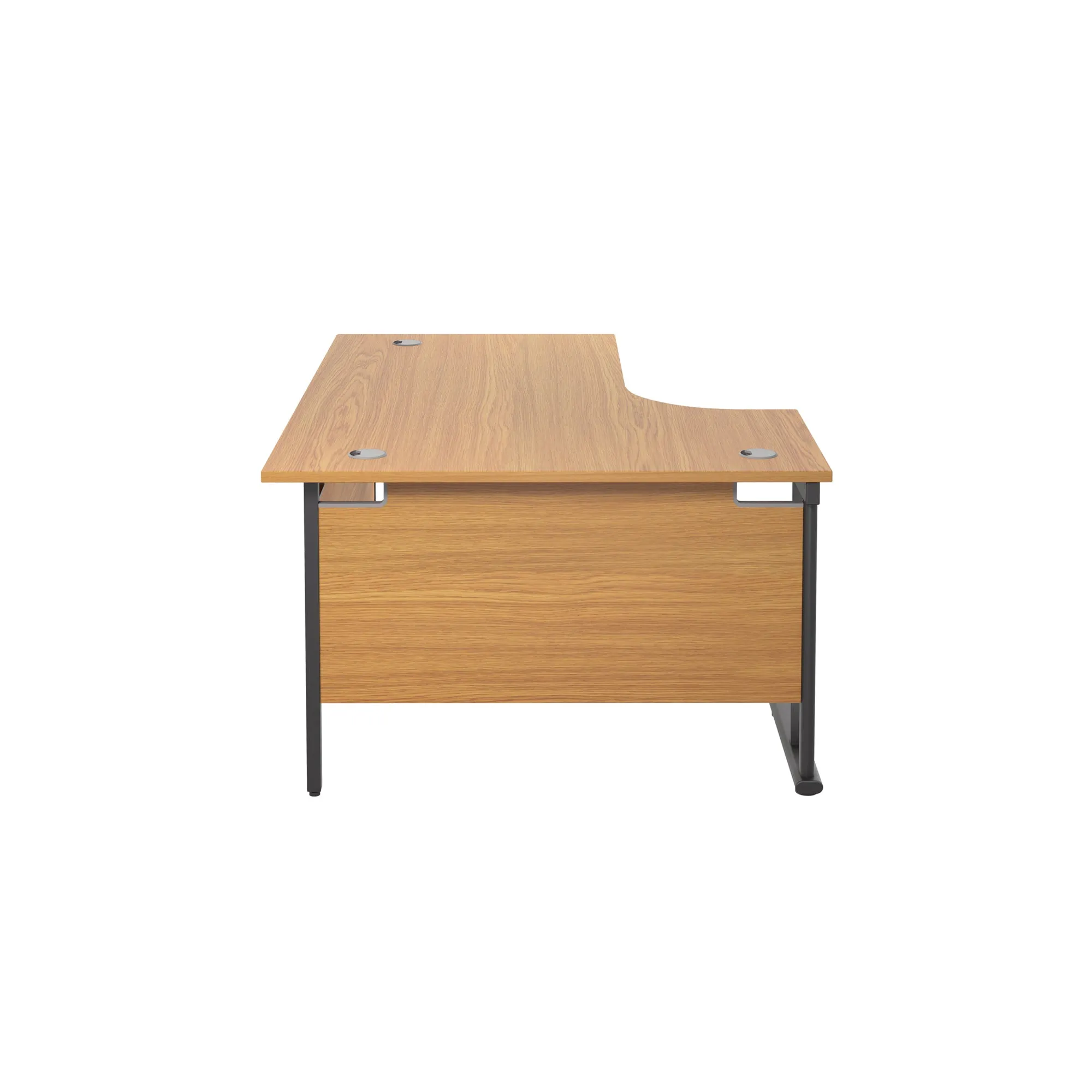 Twin Upright Left Hand 1800mm Crescent Desk