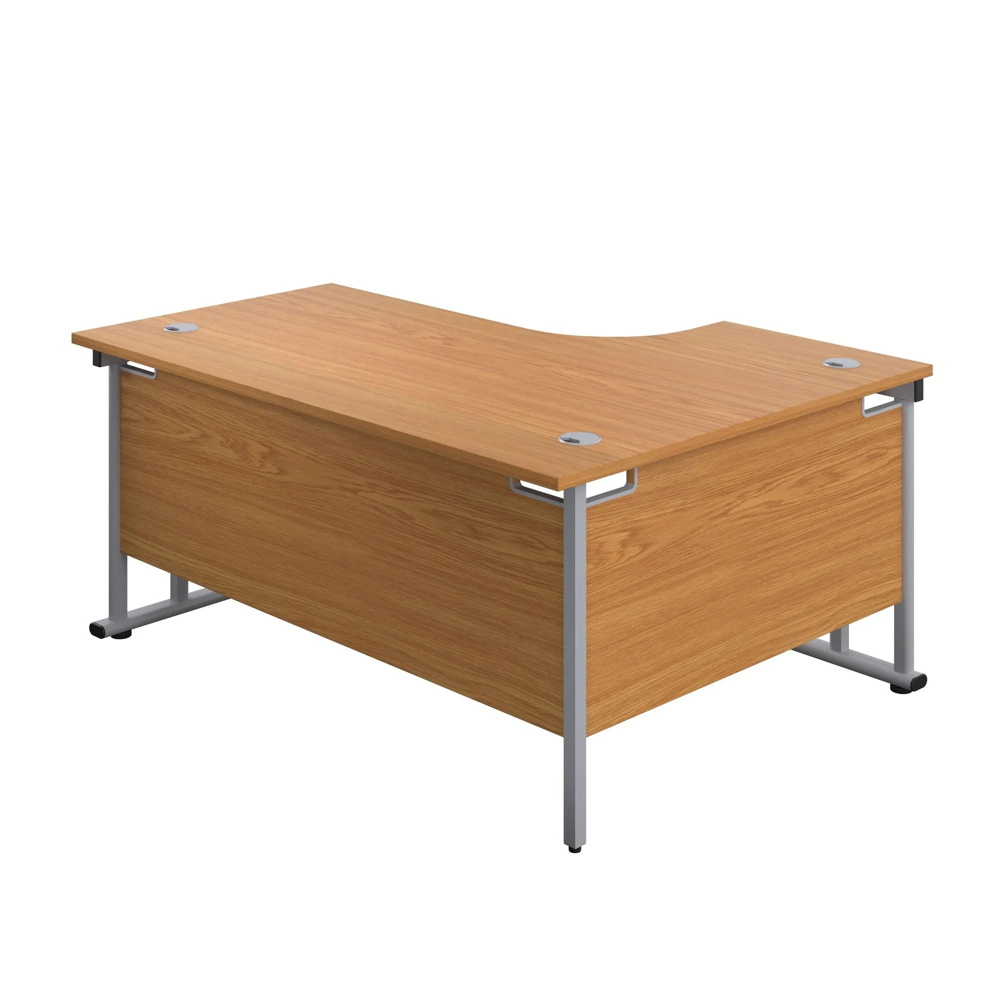 Twin Upright Left Hand 1800mm Crescent Desk