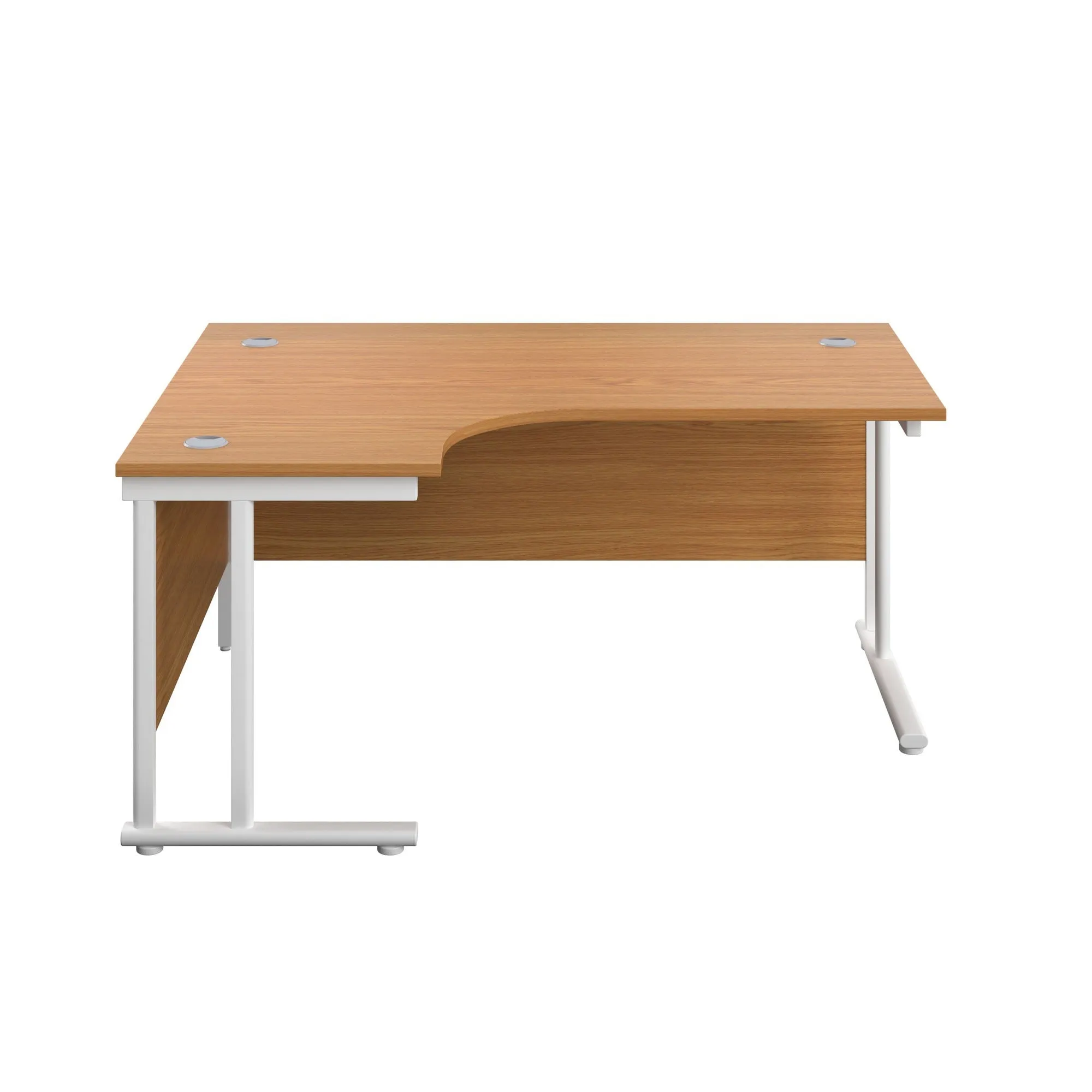 Twin Upright Left Hand 1800mm Crescent Desk