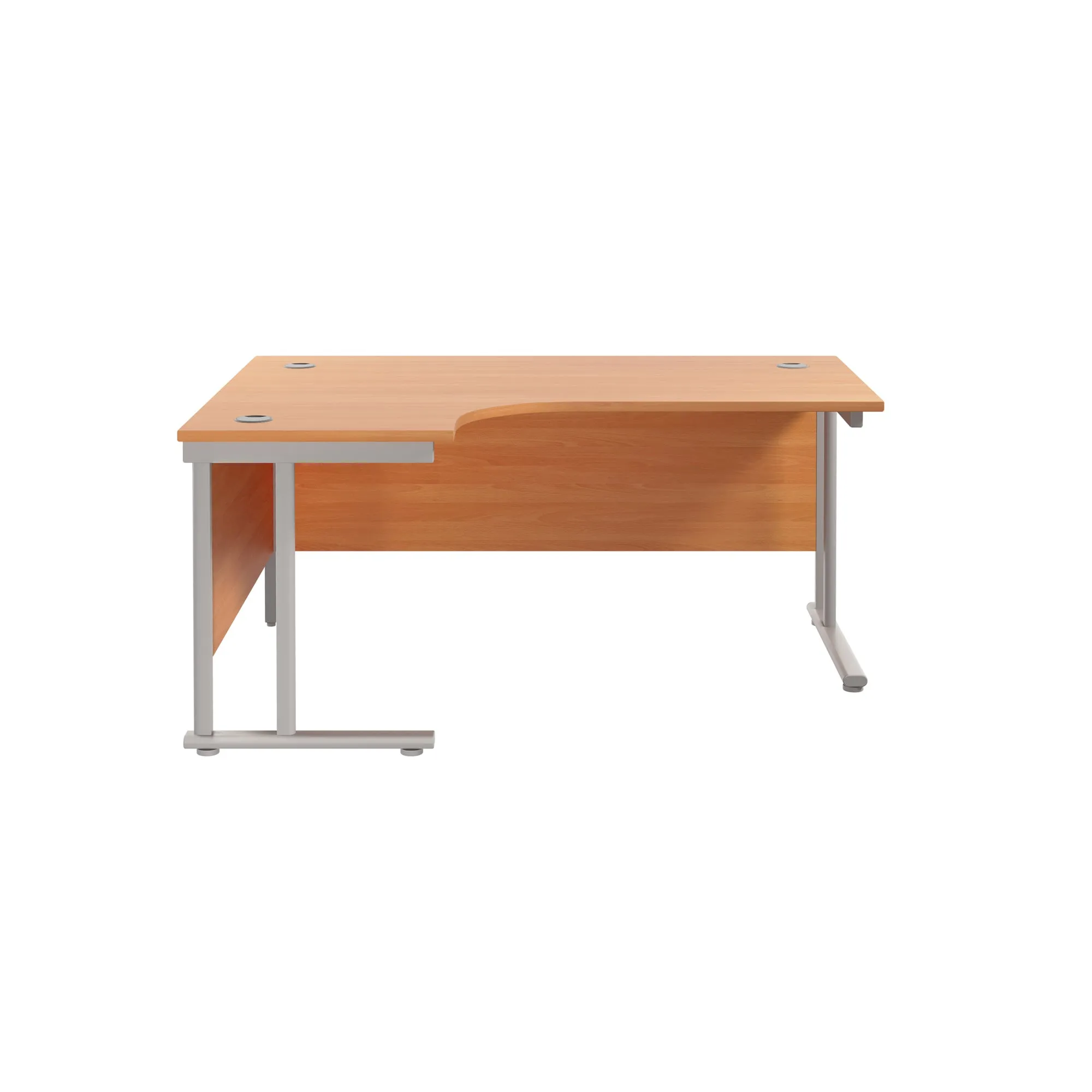 Twin Upright Left Hand 1800mm Crescent Desk