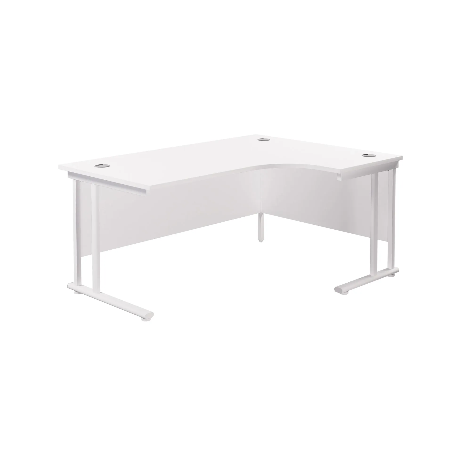 Twin Upright Right Hand 1600mm Crescent Desk