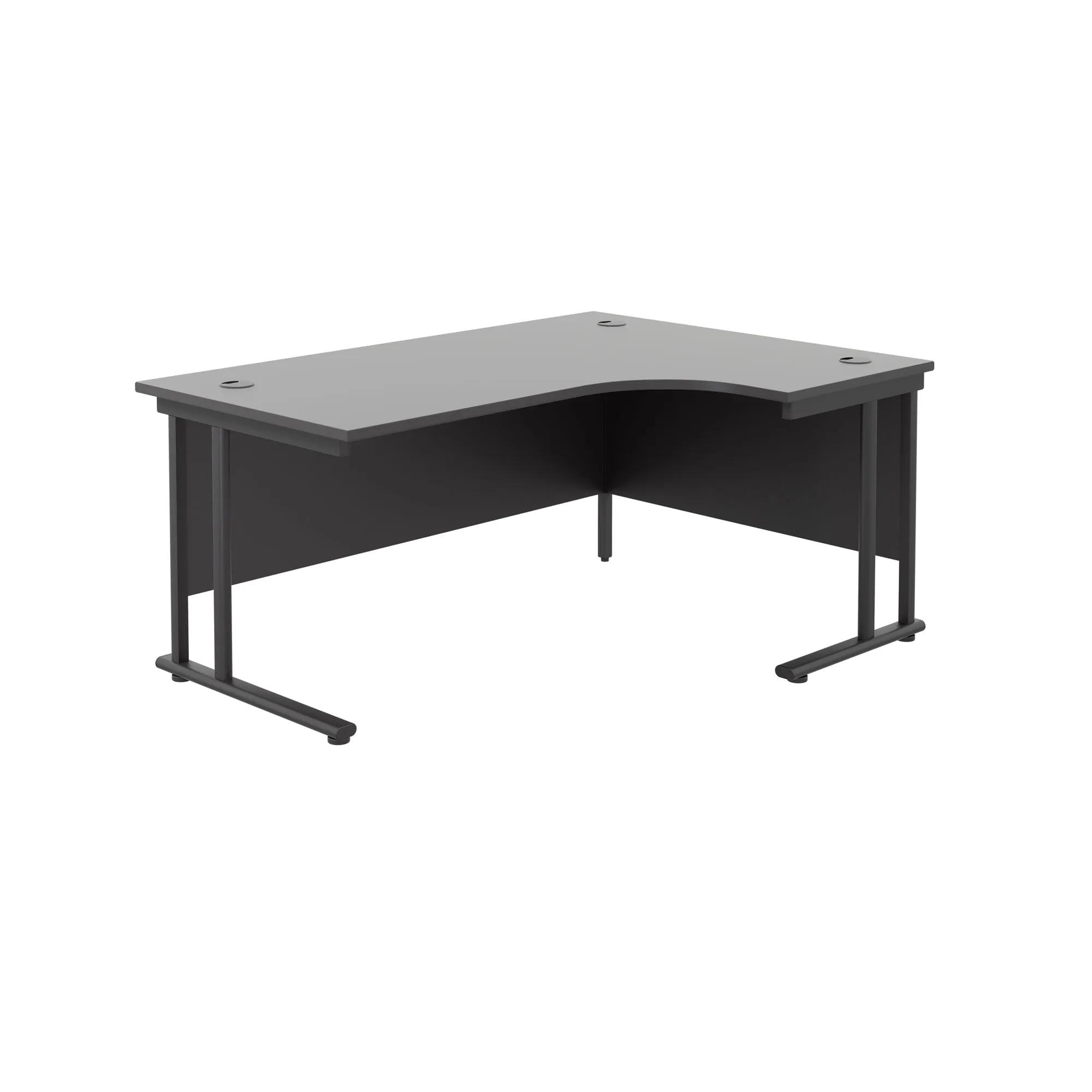 Twin Upright Right Hand 1600mm Crescent Desk