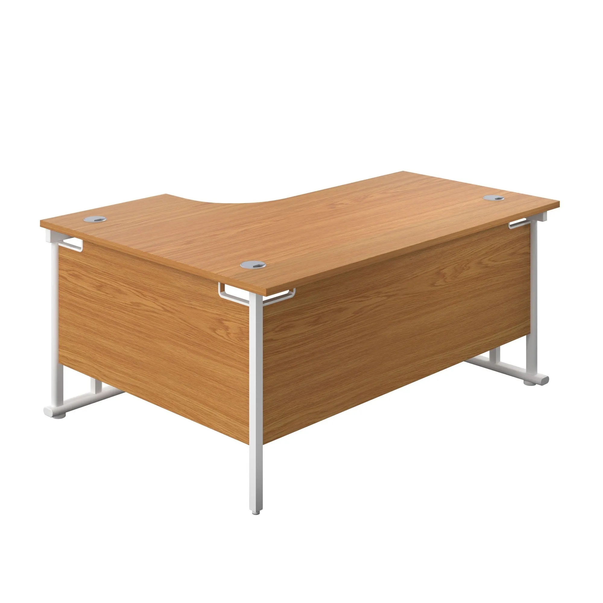 Twin Upright Right Hand 1600mm Crescent Desk