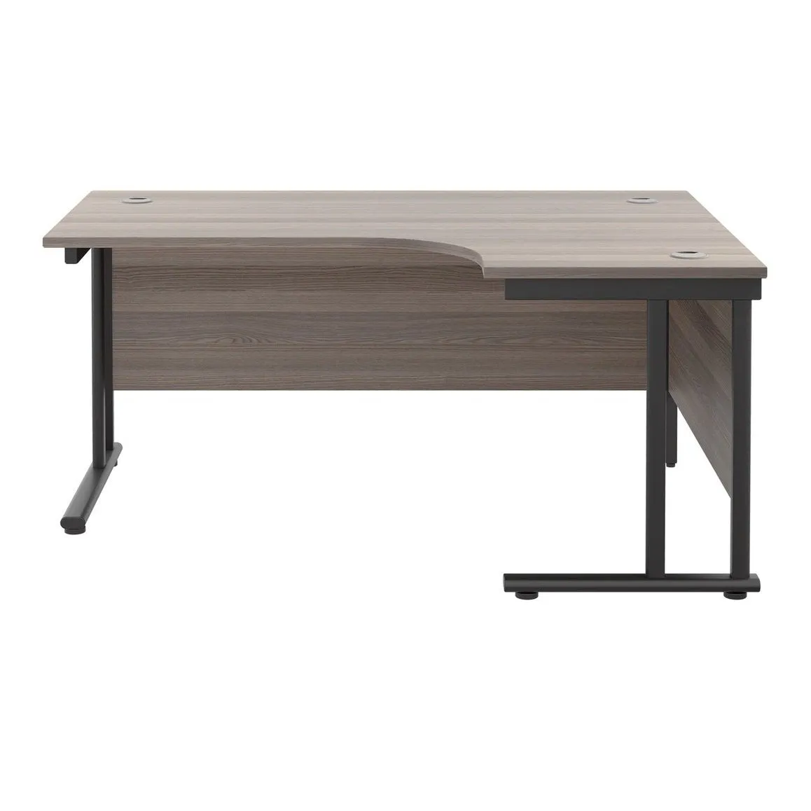 Twin Upright Right Hand 1600mm Crescent Desk