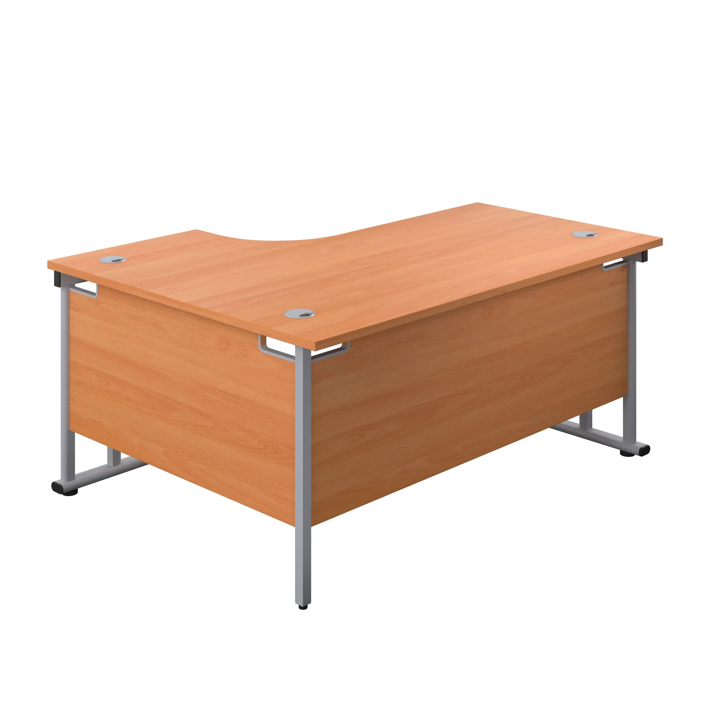 Twin Upright Right Hand 1600mm Crescent Desk