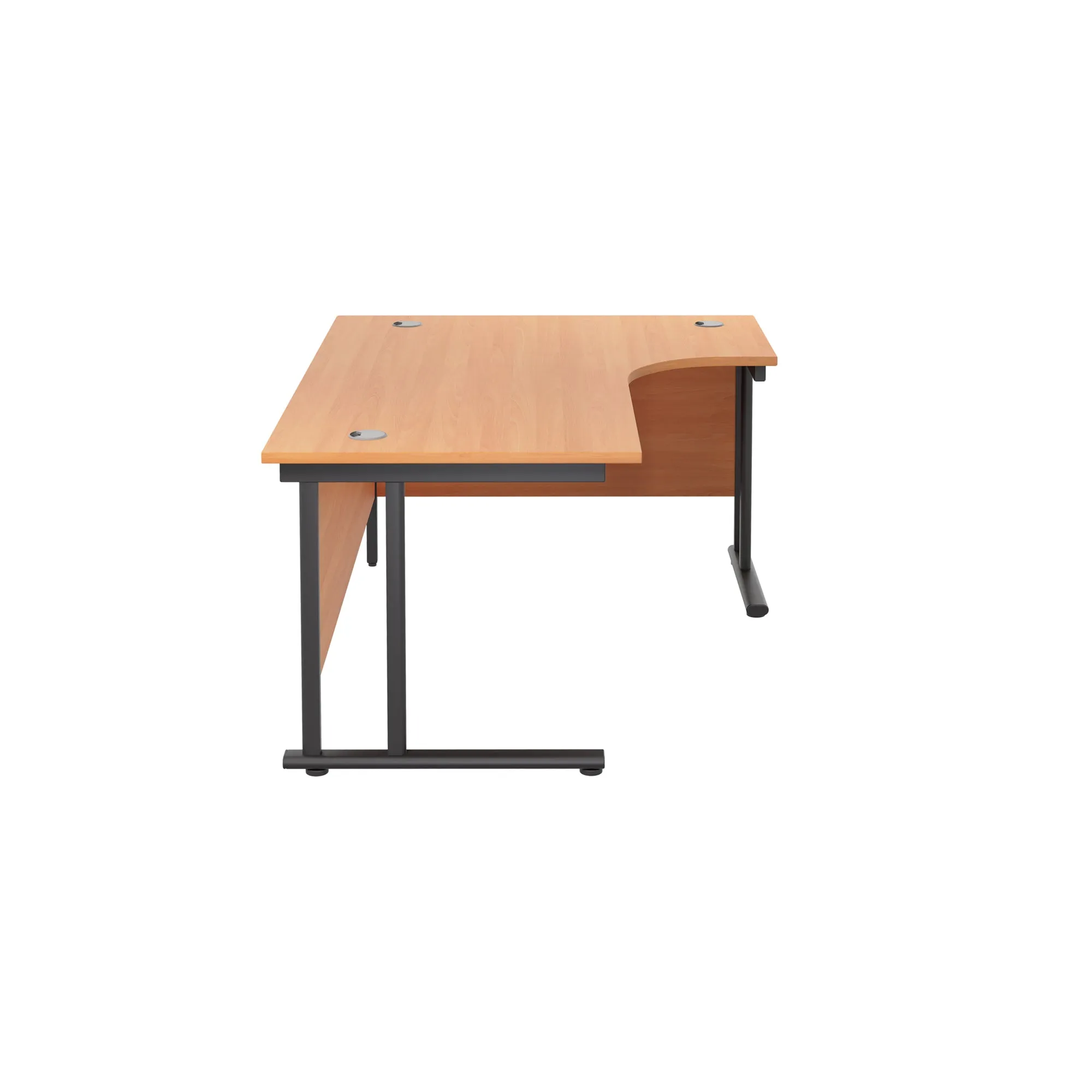 Twin Upright Right Hand 1600mm Crescent Desk