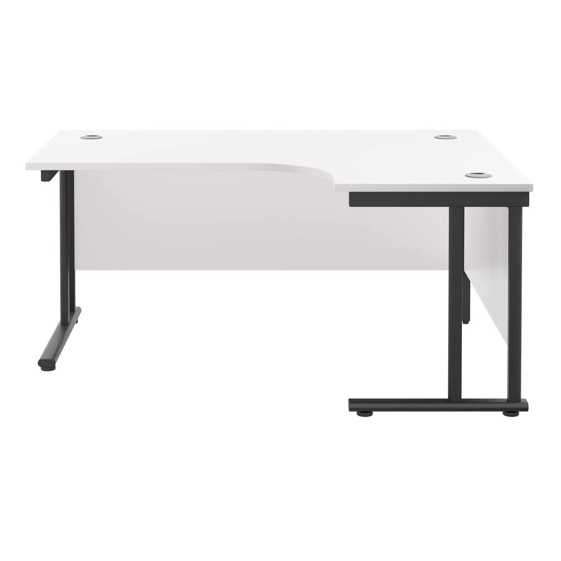 Twin Upright Right Hand 1600mm Crescent Desk