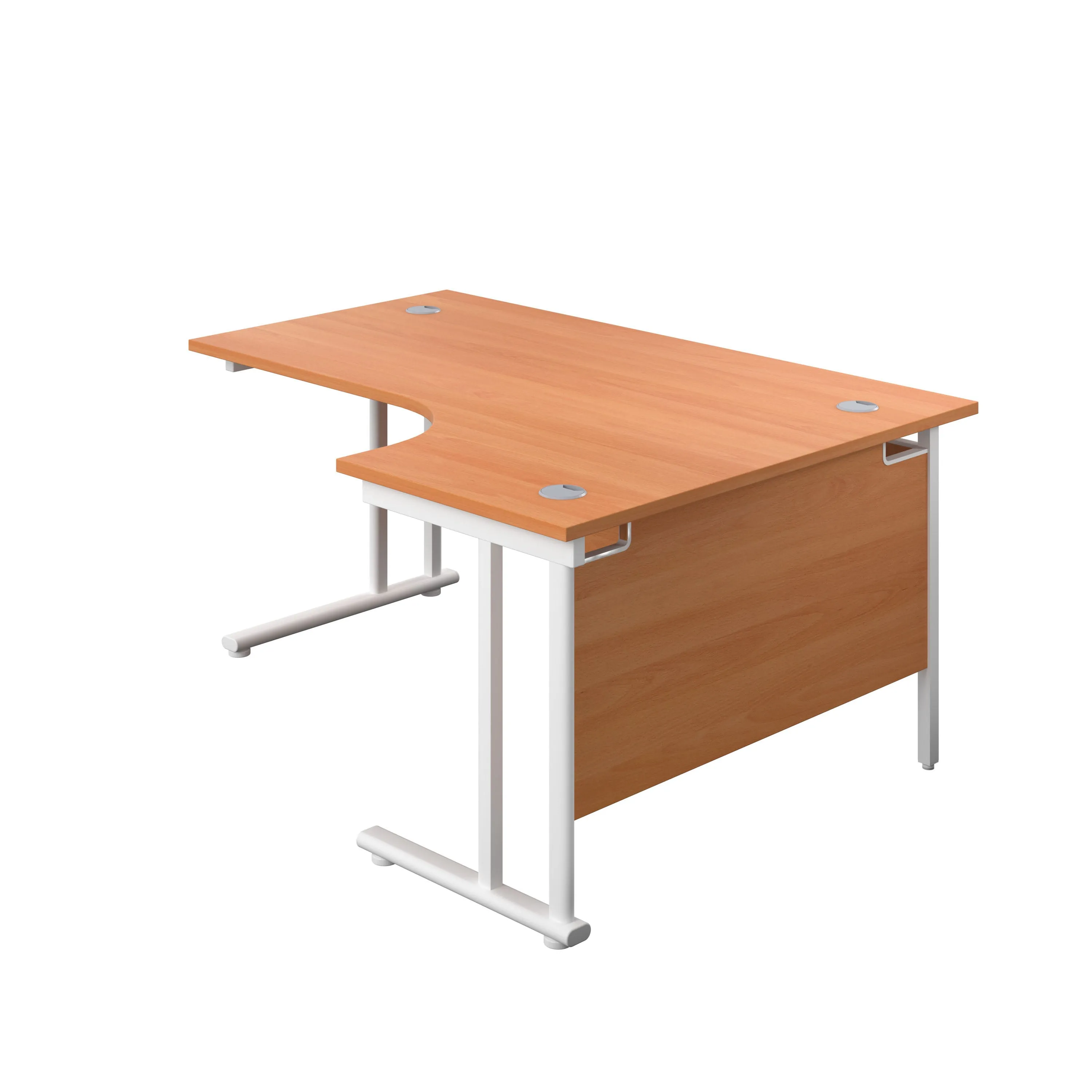 Twin Upright Right Hand 1600mm Crescent Desk