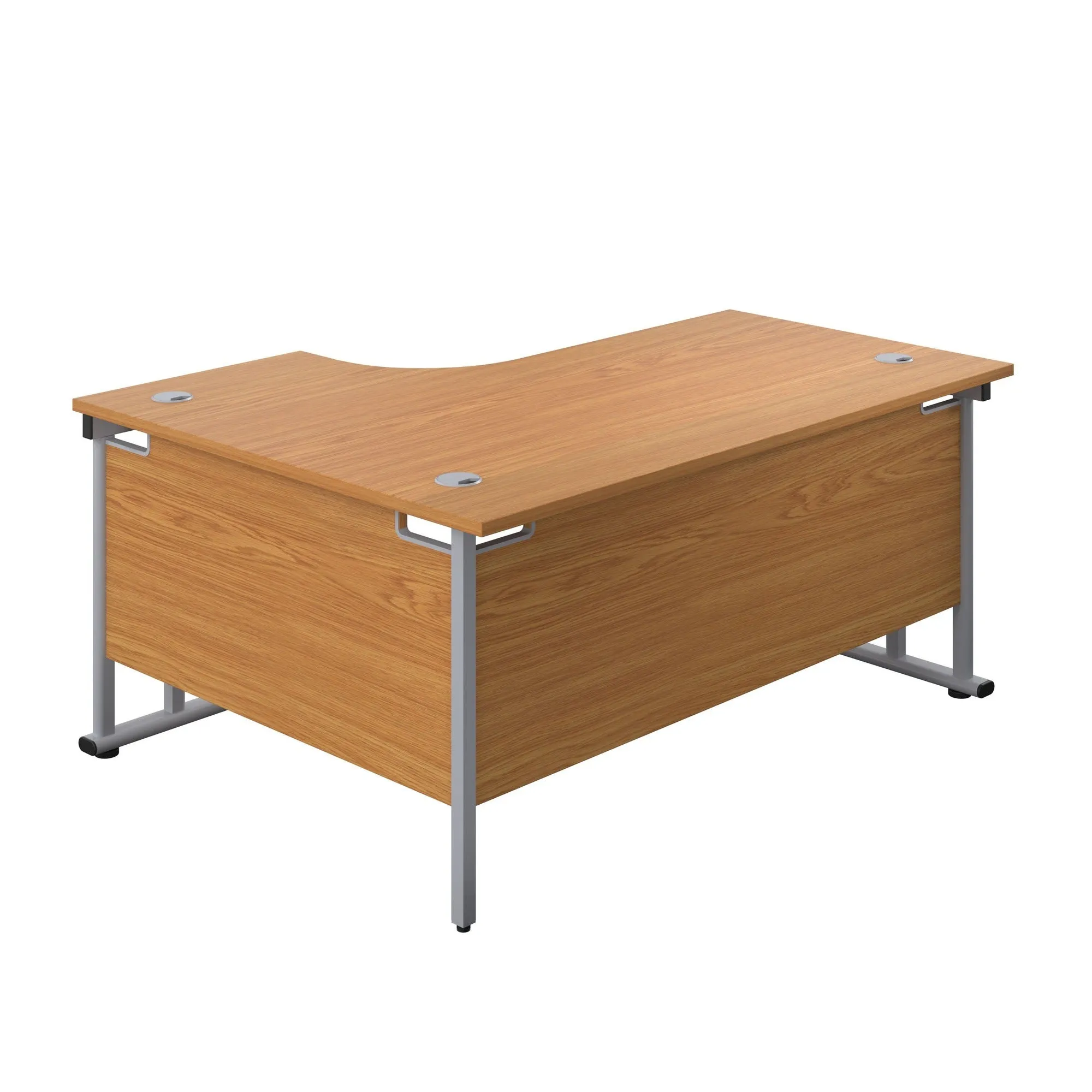 Twin Upright Right Hand 1600mm Crescent Desk