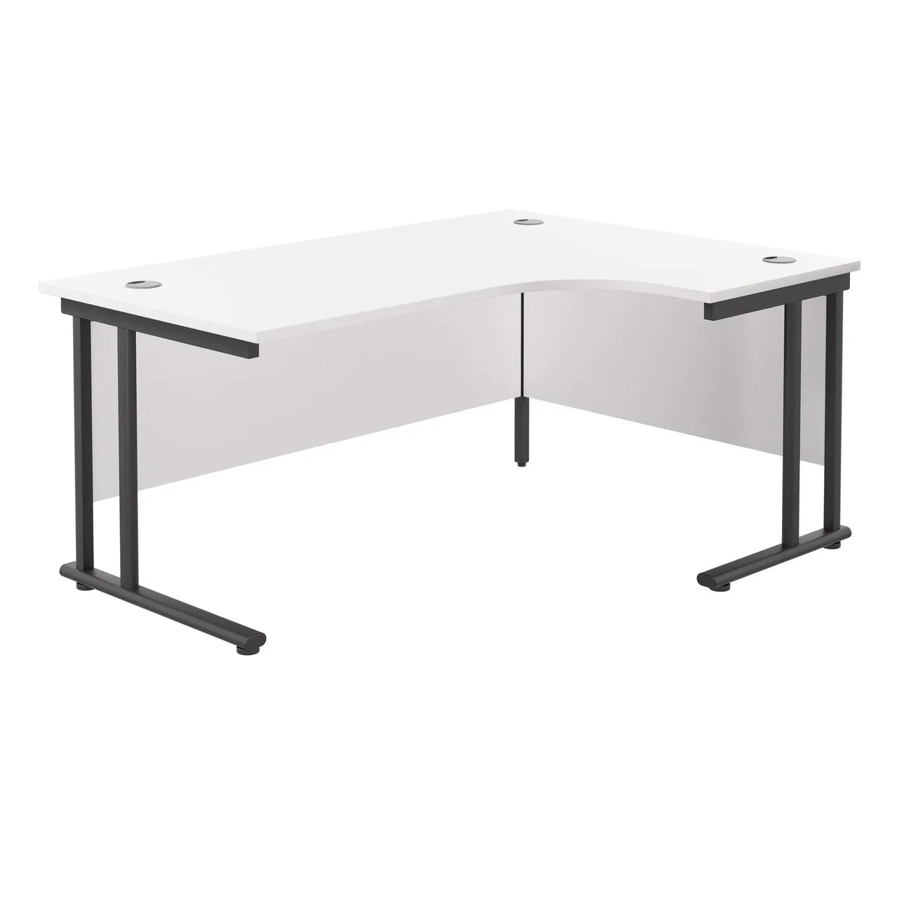 Twin Upright Right Hand 1600mm Crescent Desk