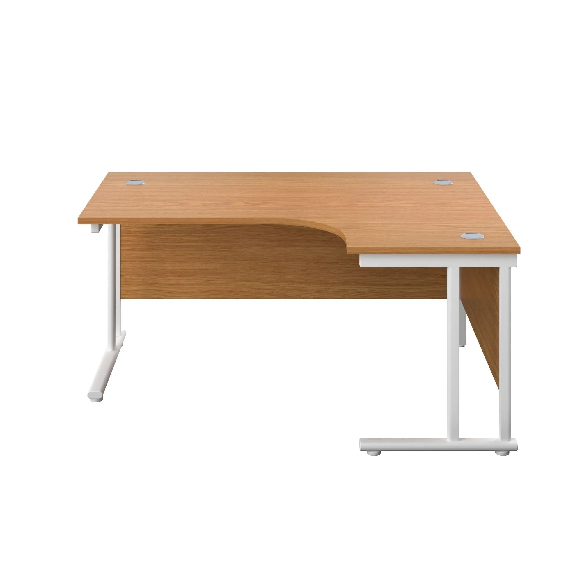 Twin Upright Right Hand 1600mm Crescent Desk