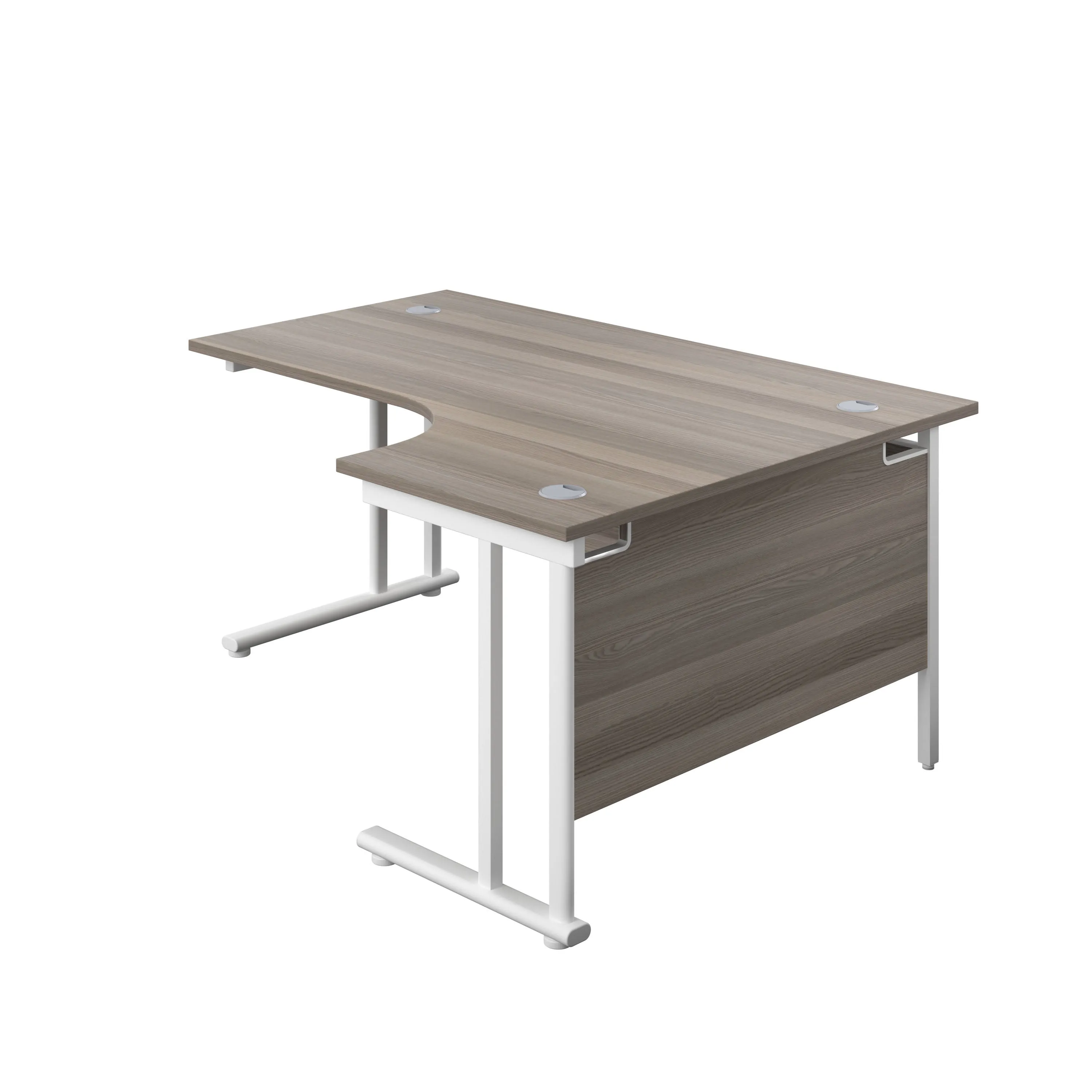 Twin Upright Right Hand 1600mm Crescent Desk