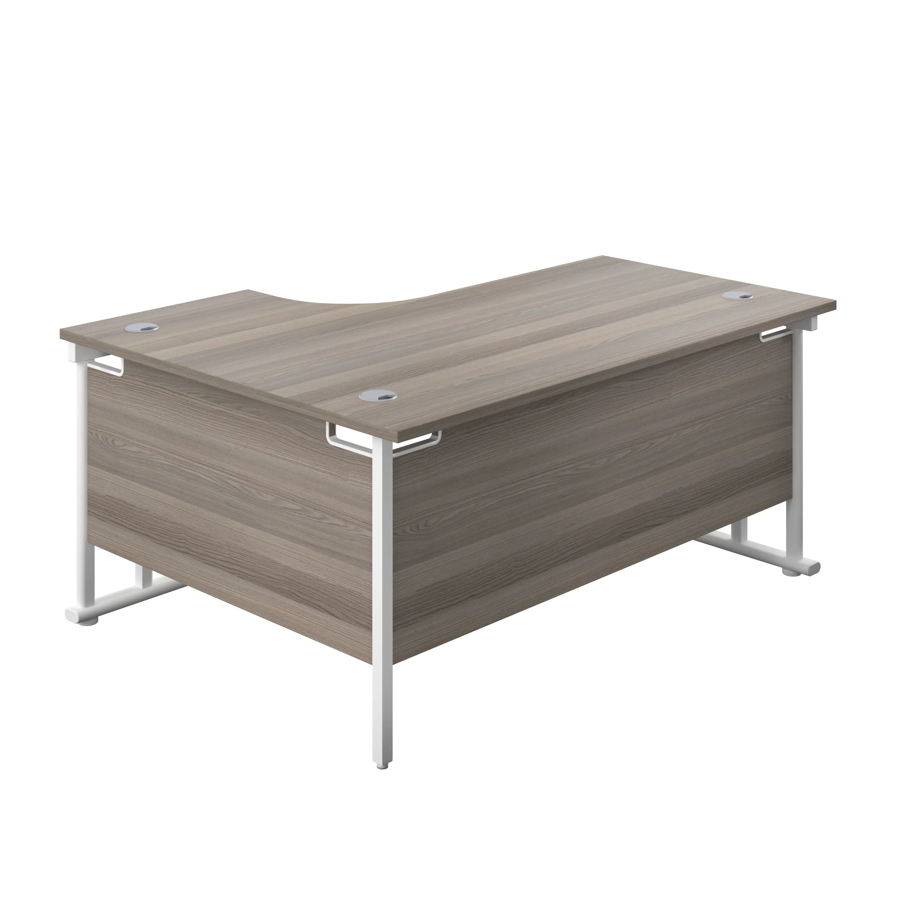 Twin Upright Right Hand 1600mm Crescent Desk